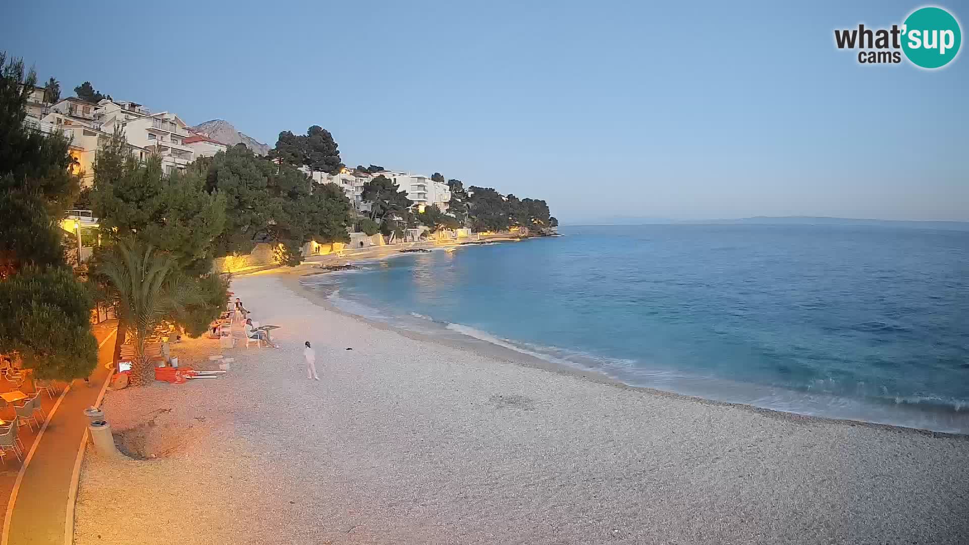 Webcam Spiaggia Lučica Brela – Vista live sulla costa adriatica