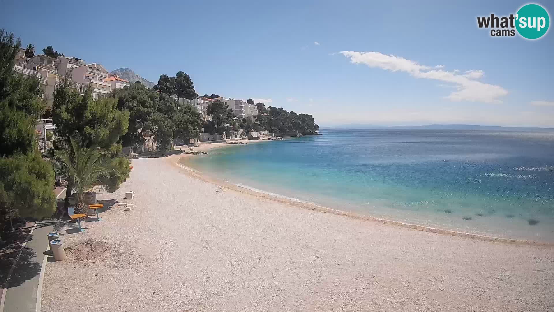 Webcam Lučica Beach Brela – Live View from the Adriatic Coast