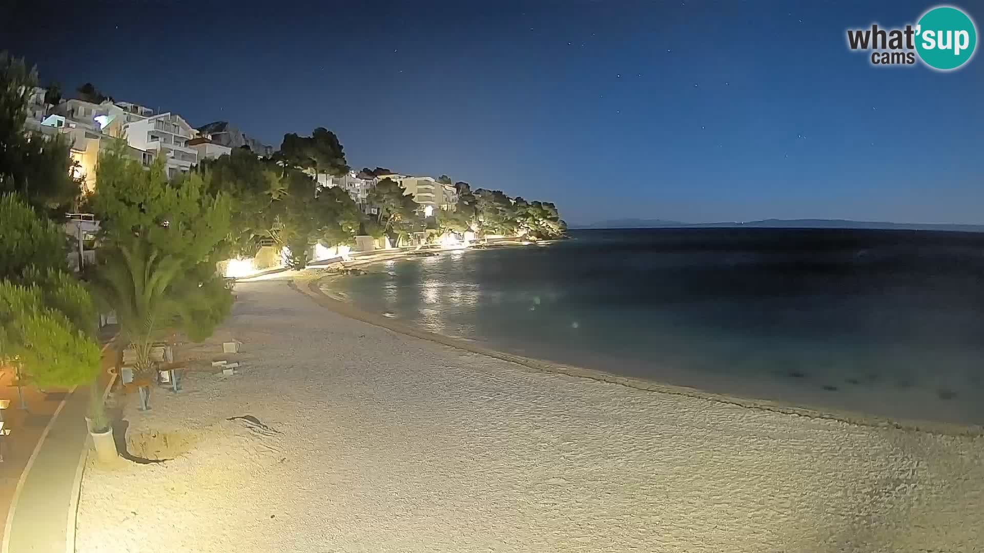Webcam Spiaggia Lučica Brela – Vista live sulla costa adriatica