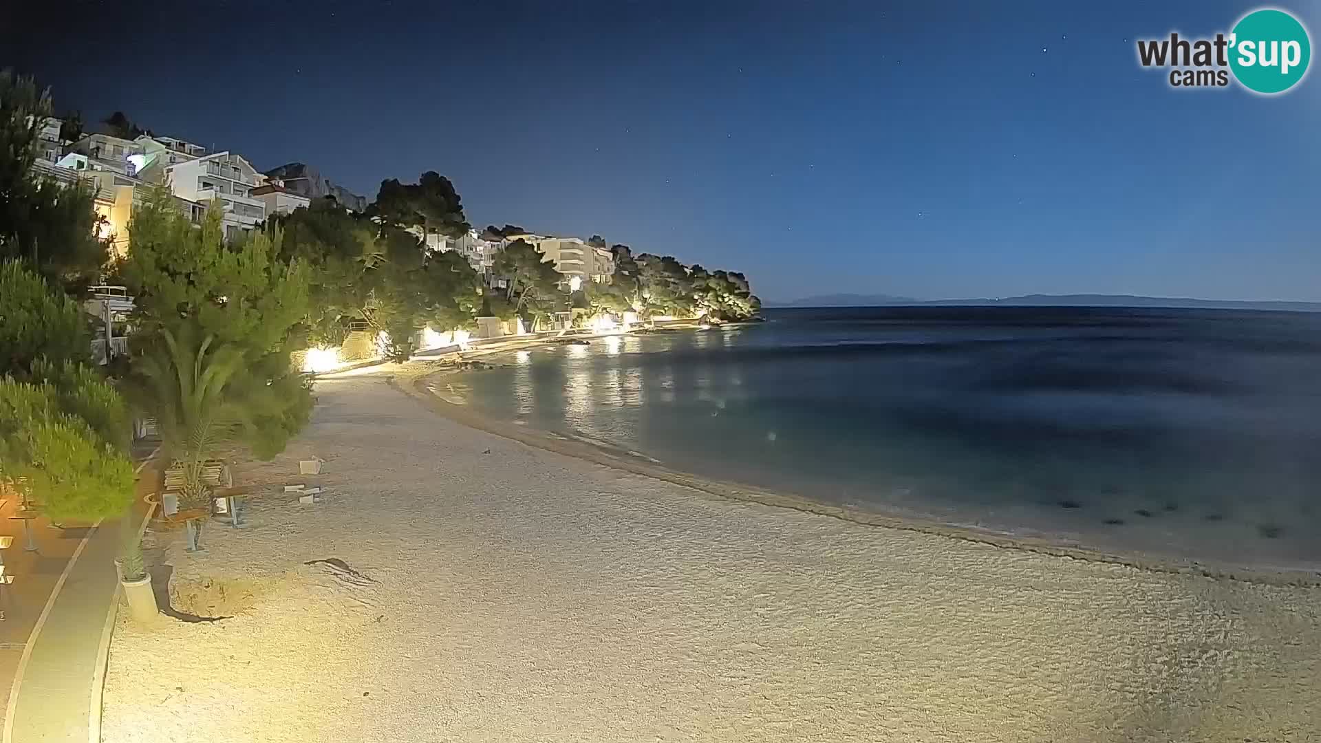 Webcam Spiaggia Lučica Brela – Vista live sulla costa adriatica