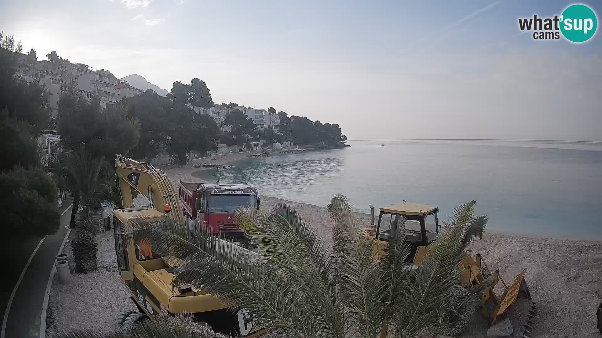 Webcam Lučica Strand Beach Brela – Liveblick von der Adriaküste