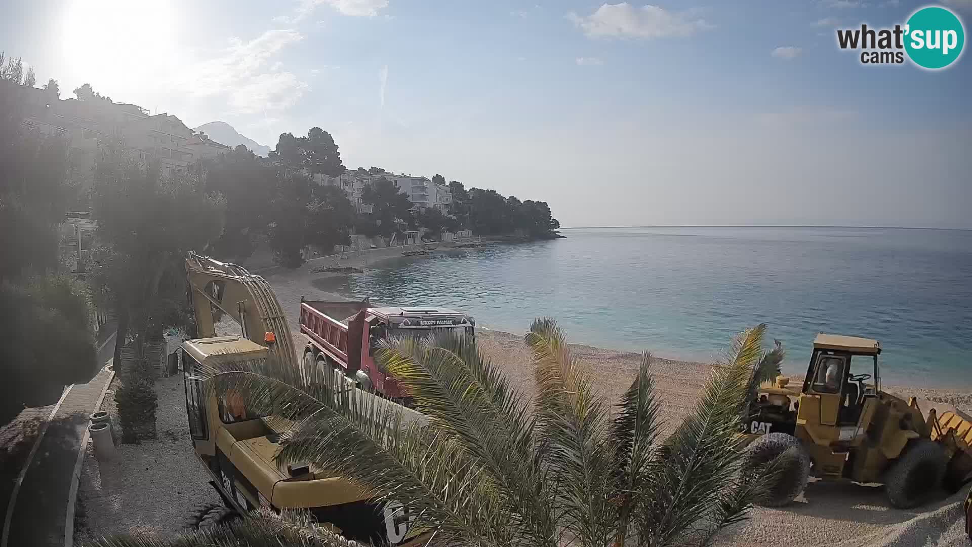 Spletna kamera Plaža Lučica Brela – Pogled v živo na Jadransko obalo