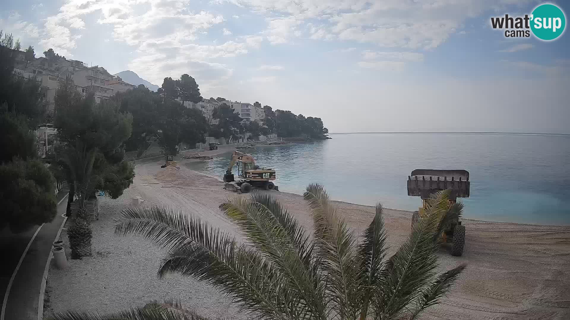 Webcam Lučica Strand Beach Brela – Liveblick von der Adriaküste