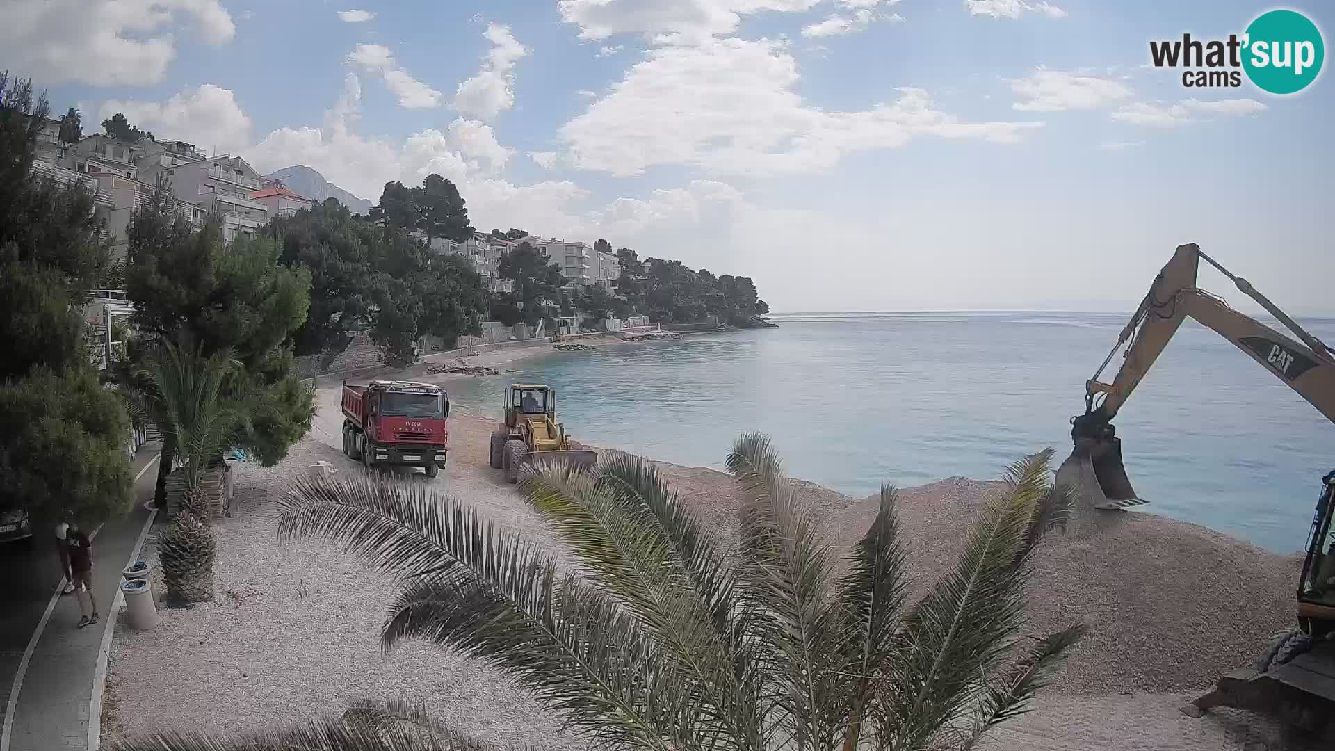 Spletna kamera Plaža Lučica Brela – Pogled v živo na Jadransko obalo