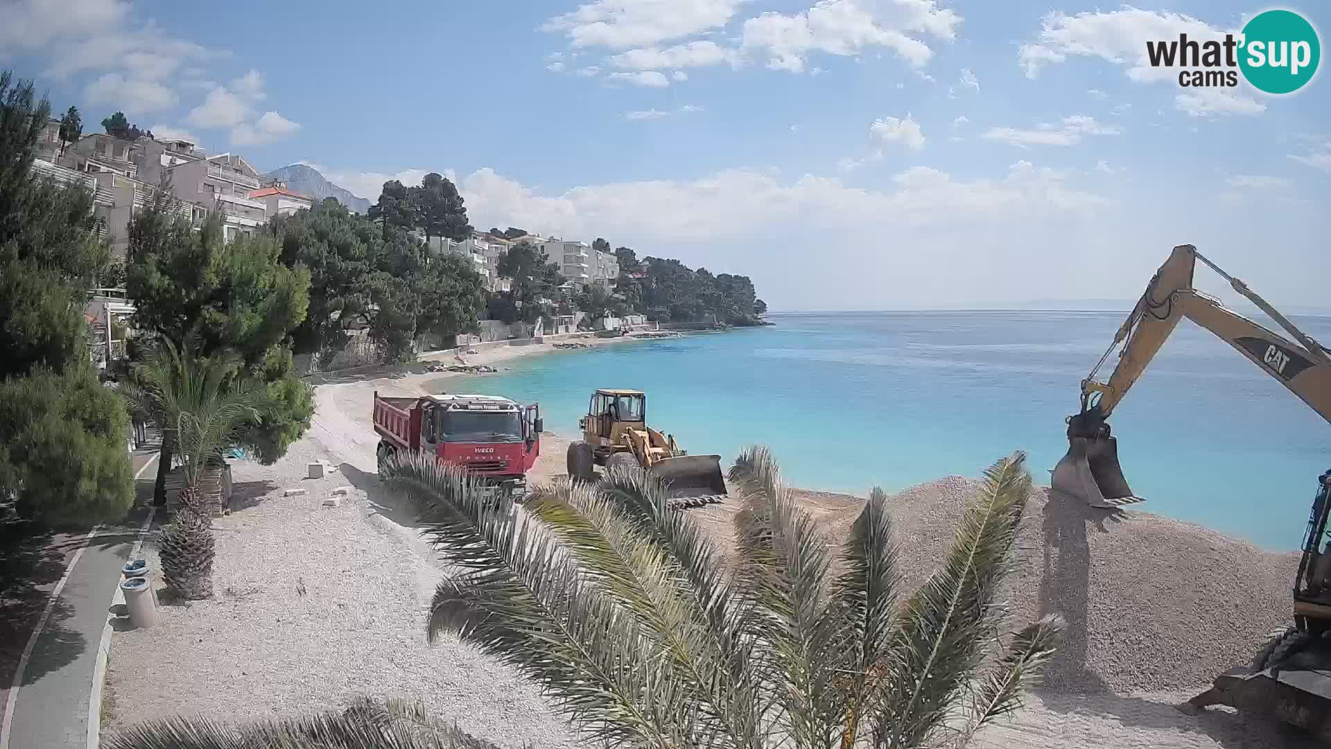 Webcam Plage Lučica Brela – Vue en direct sur la côte adriatique