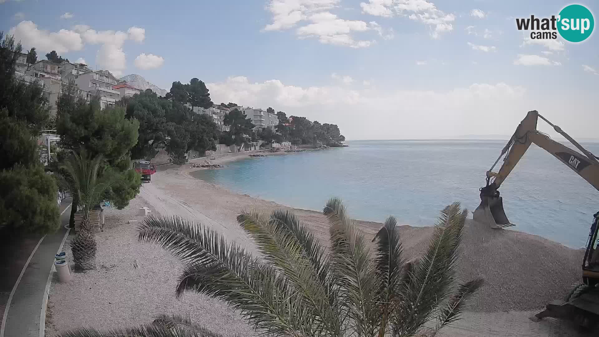Webcam Lučica Strand Beach Brela – Liveblick von der Adriaküste