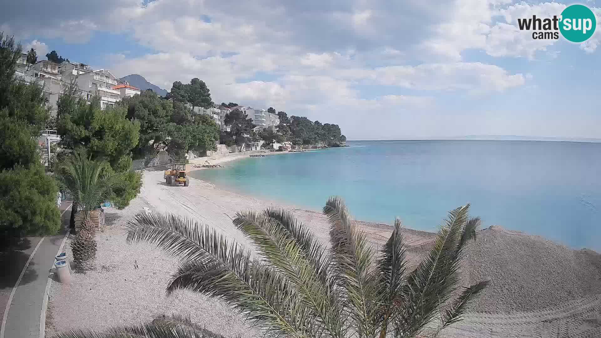 Webcam Lučica Strand Beach Brela – Liveblick von der Adriaküste