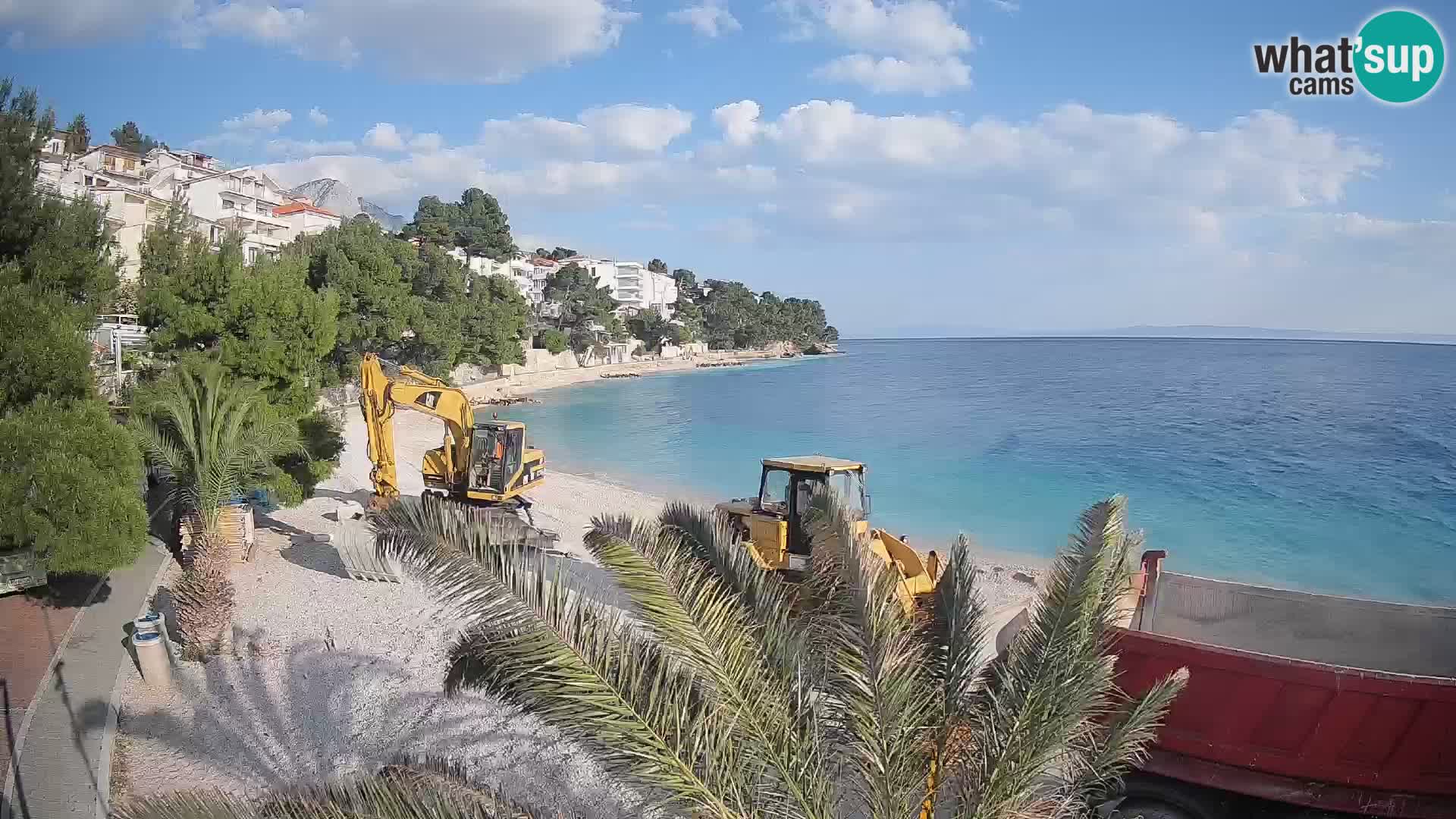 Webcam Playa Lučica Brela – Vista en directo de la costa adriática