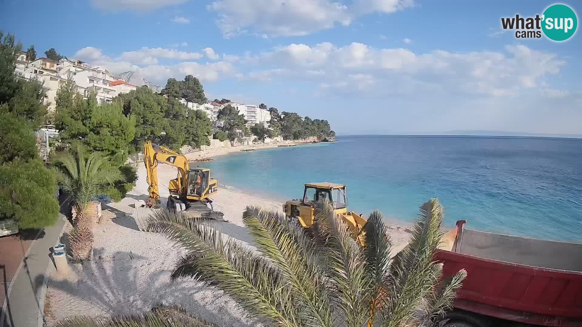 Webcam Plage Lučica Brela – Vue en direct sur la côte adriatique