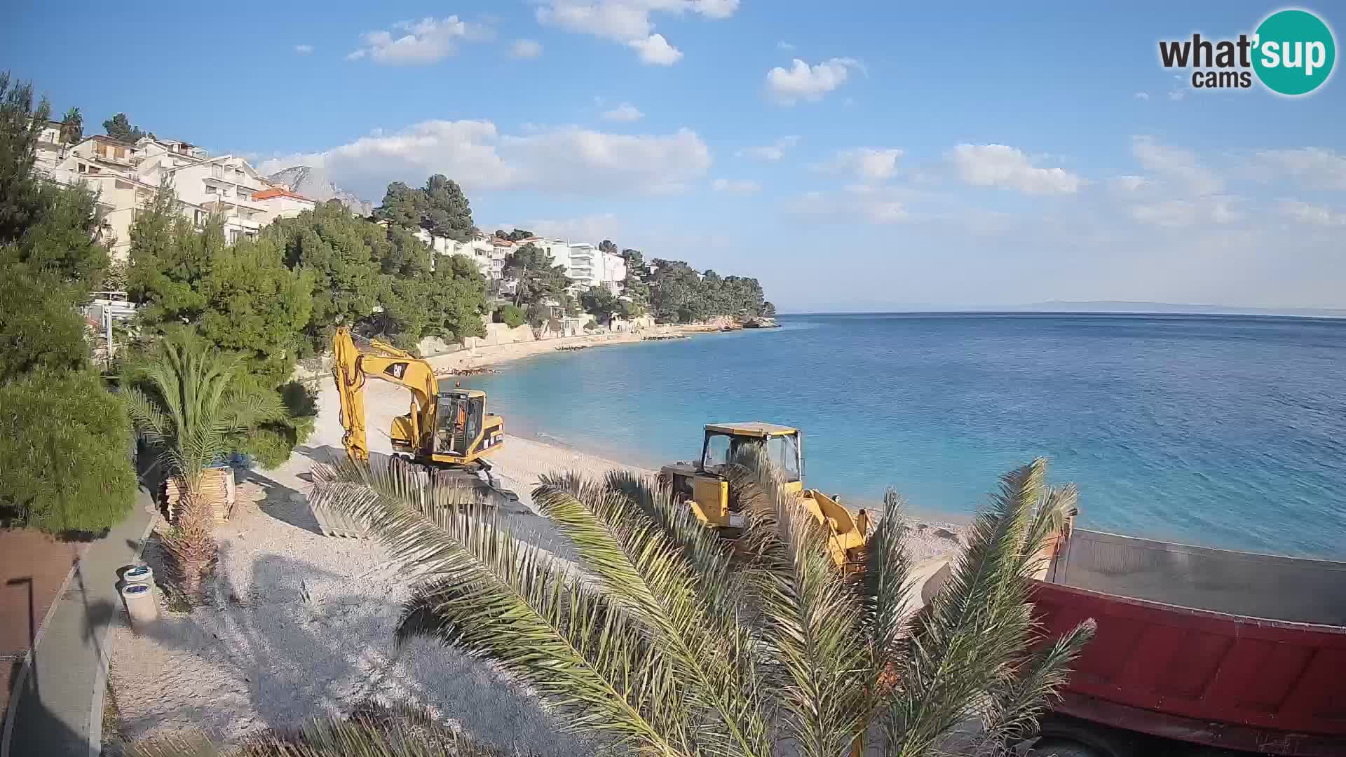 Webcam Spiaggia Lučica Brela – Vista live sulla costa adriatica