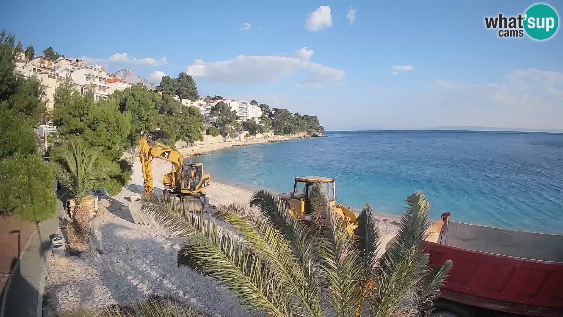 Webcam Lučica Strand Beach Brela – Liveblick von der Adriaküste