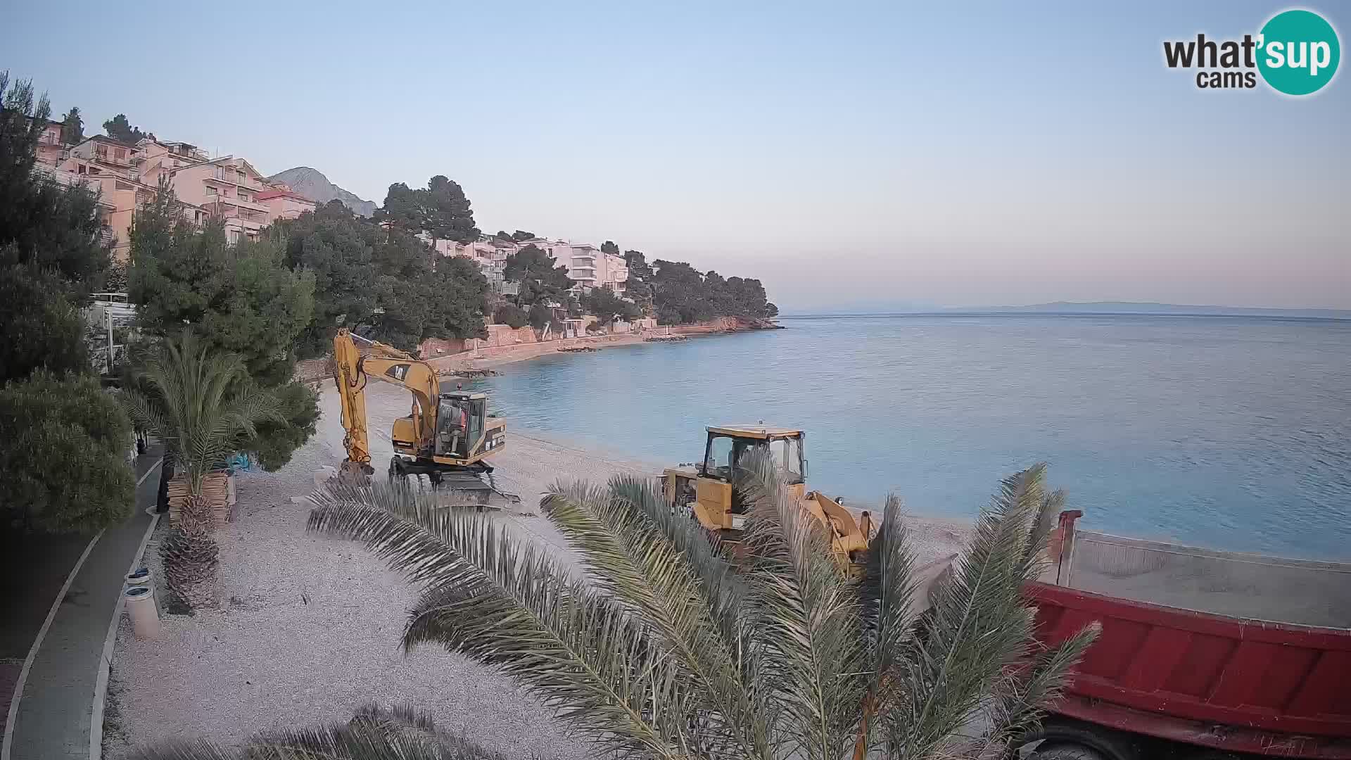 Webcam Plage Lučica Brela – Vue en direct sur la côte adriatique