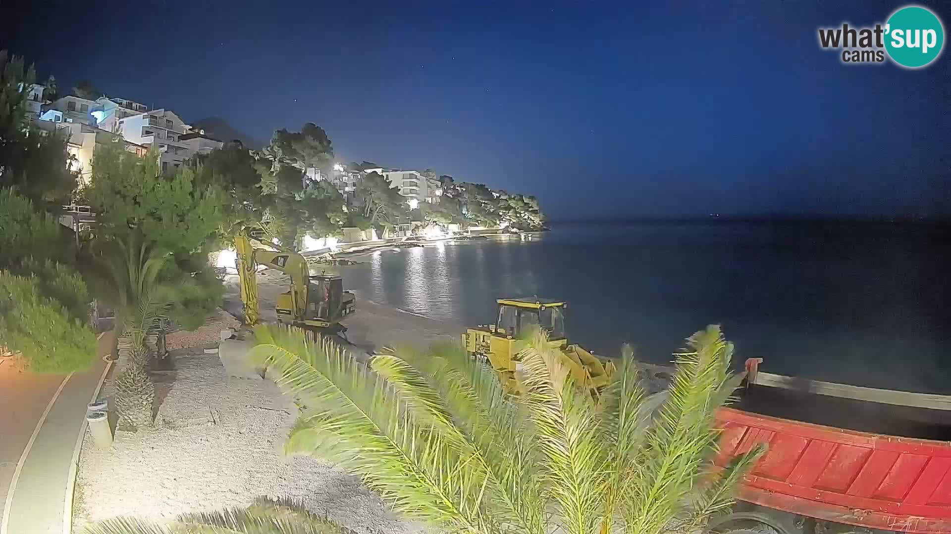 Spletna kamera Plaža Lučica Brela – Pogled v živo na Jadransko obalo