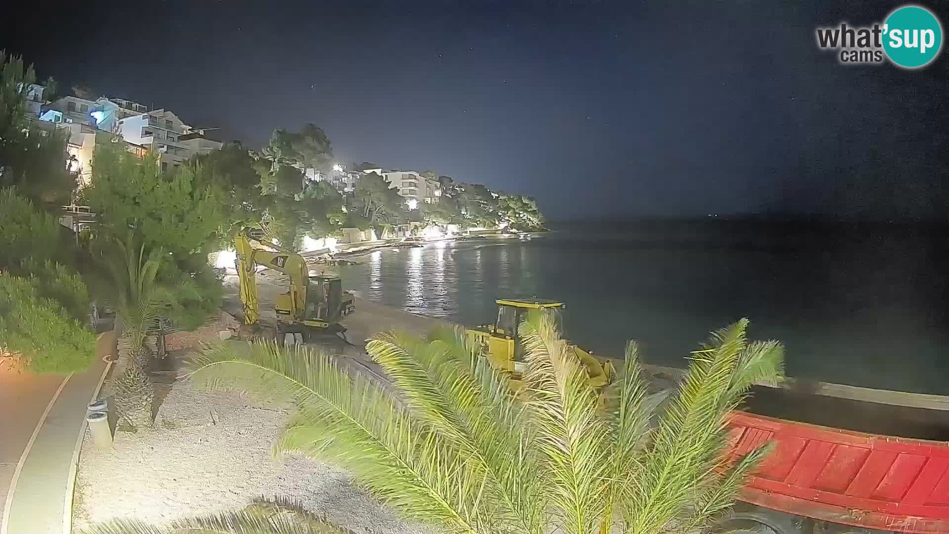 Webcam Plage Lučica Brela – Vue en direct sur la côte adriatique
