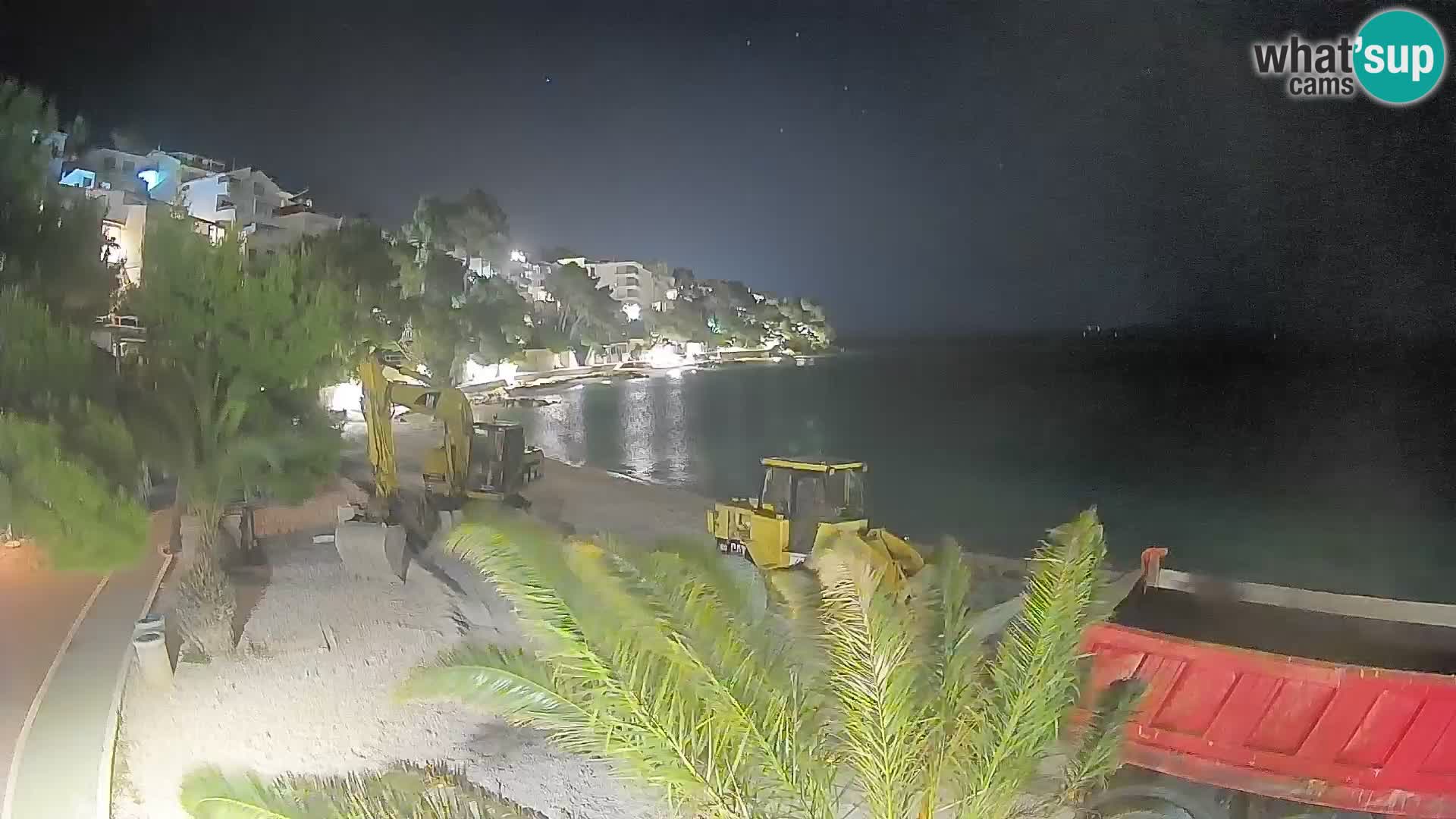 Webcam Spiaggia Lučica Brela – Vista live sulla costa adriatica