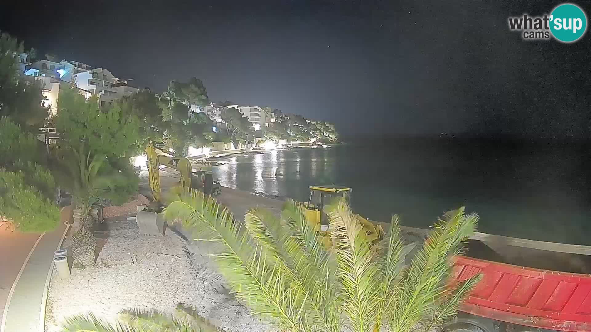 Spletna kamera Plaža Lučica Brela – Pogled v živo na Jadransko obalo