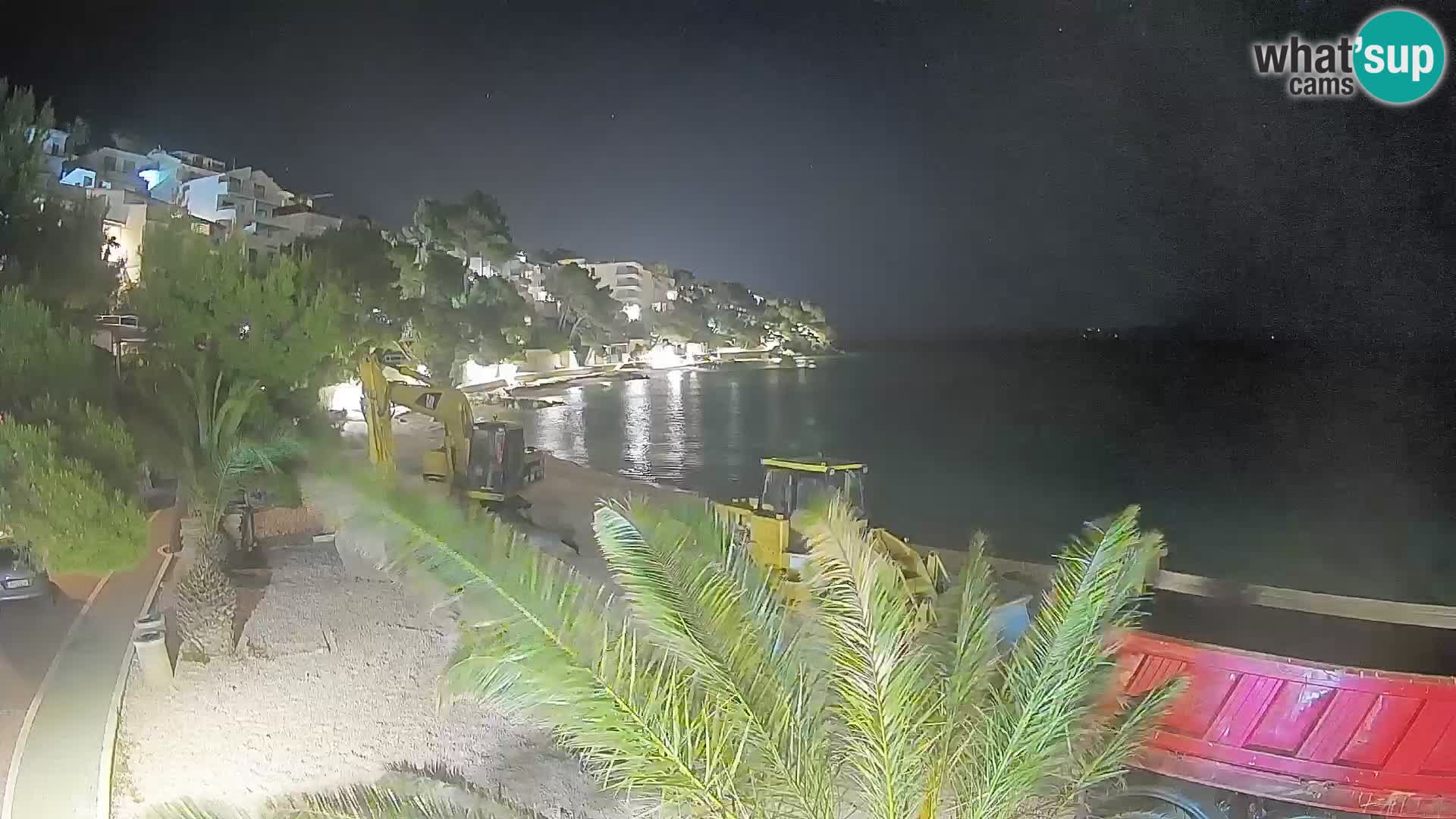 Webcam Lučica Strand Beach Brela – Liveblick von der Adriaküste