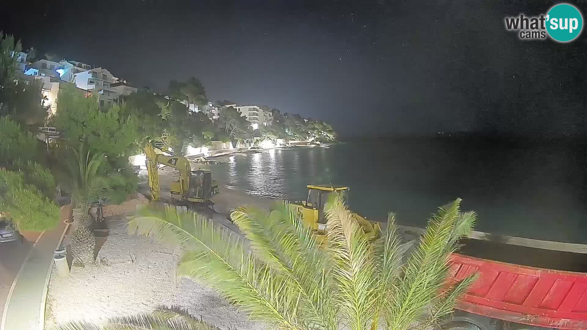 Webcam Spiaggia Lučica Brela – Vista live sulla costa adriatica