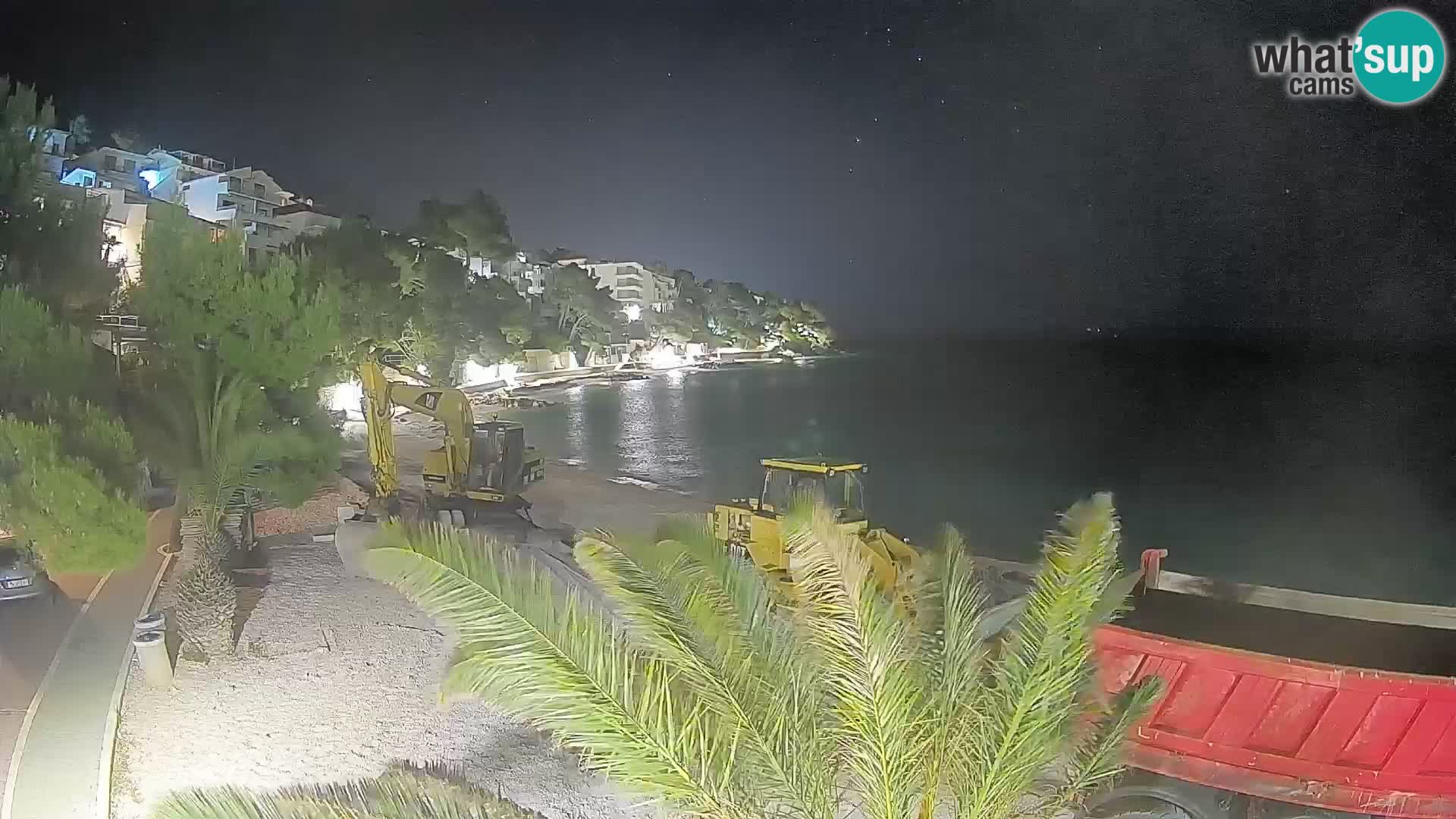 Spletna kamera Plaža Lučica Brela – Pogled v živo na Jadransko obalo