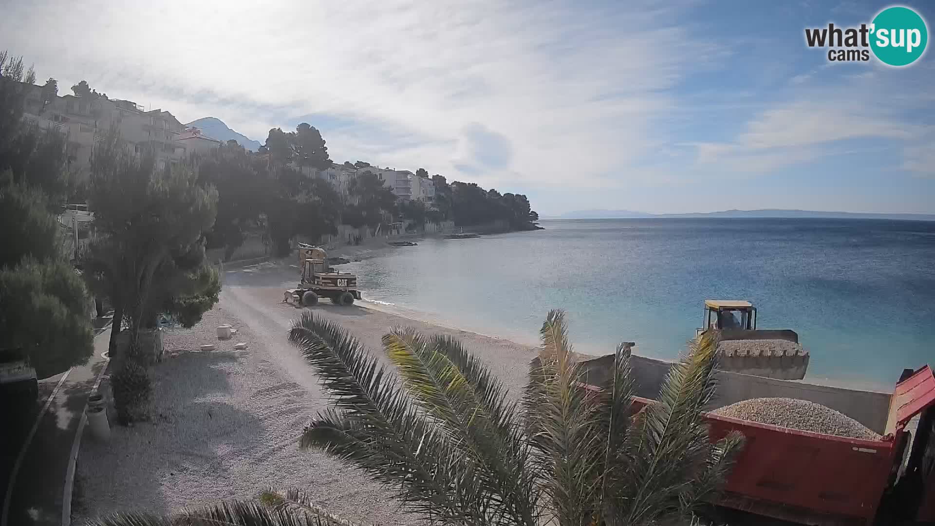 Webcam Spiaggia Lučica Brela – Vista live sulla costa adriatica