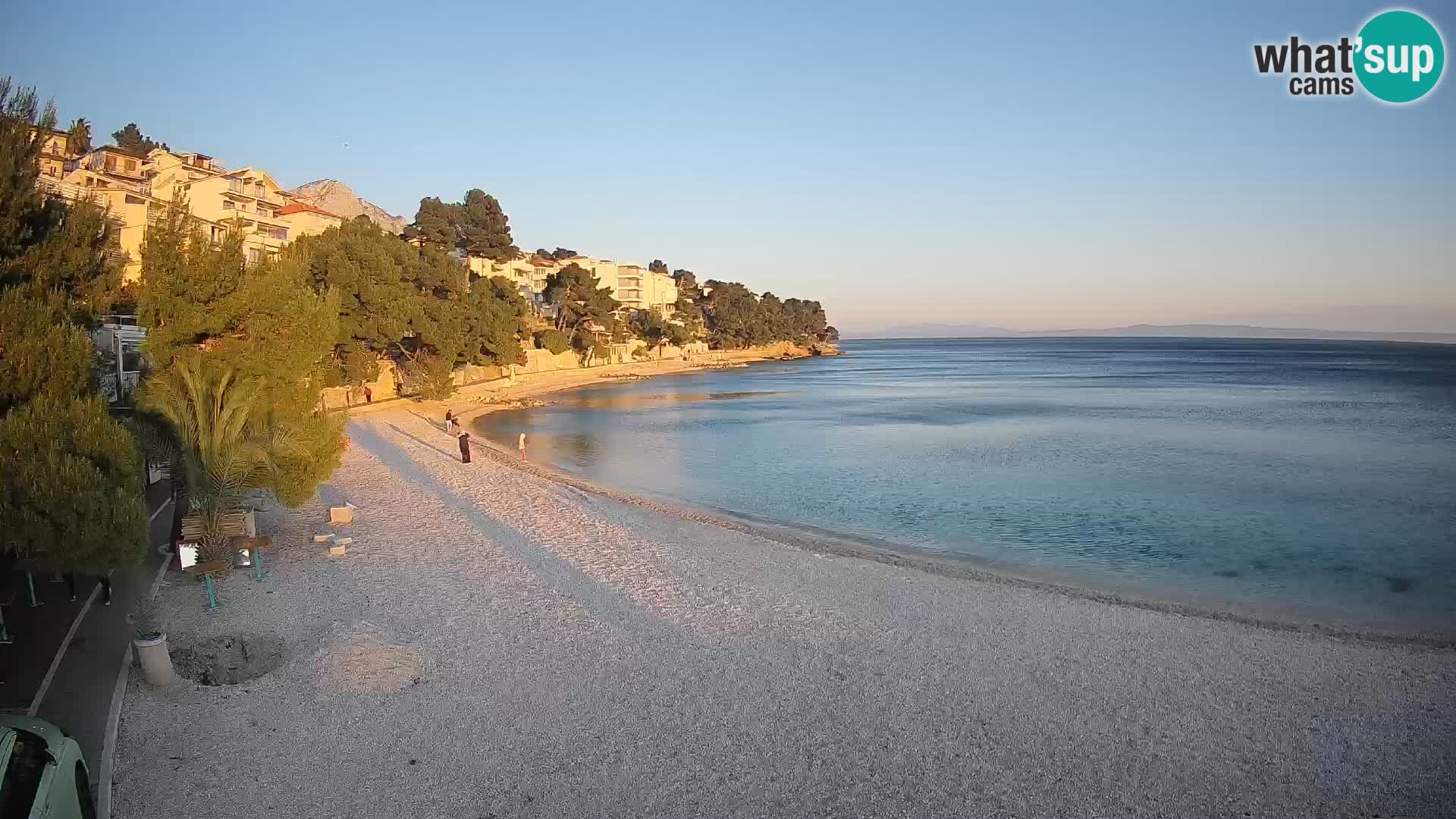 Webcam Spiaggia Lučica Brela – Vista live sulla costa adriatica