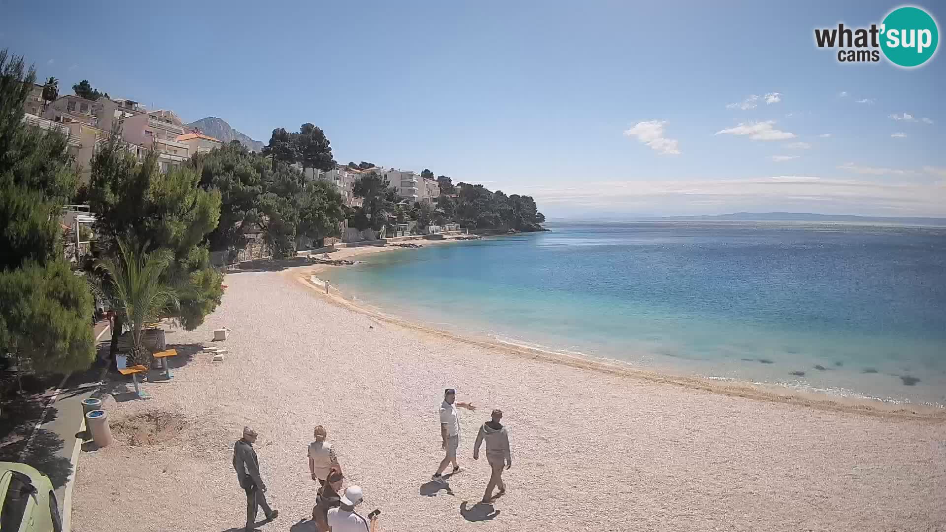 Webcam Lučica Strand Beach Brela – Liveblick von der Adriaküste