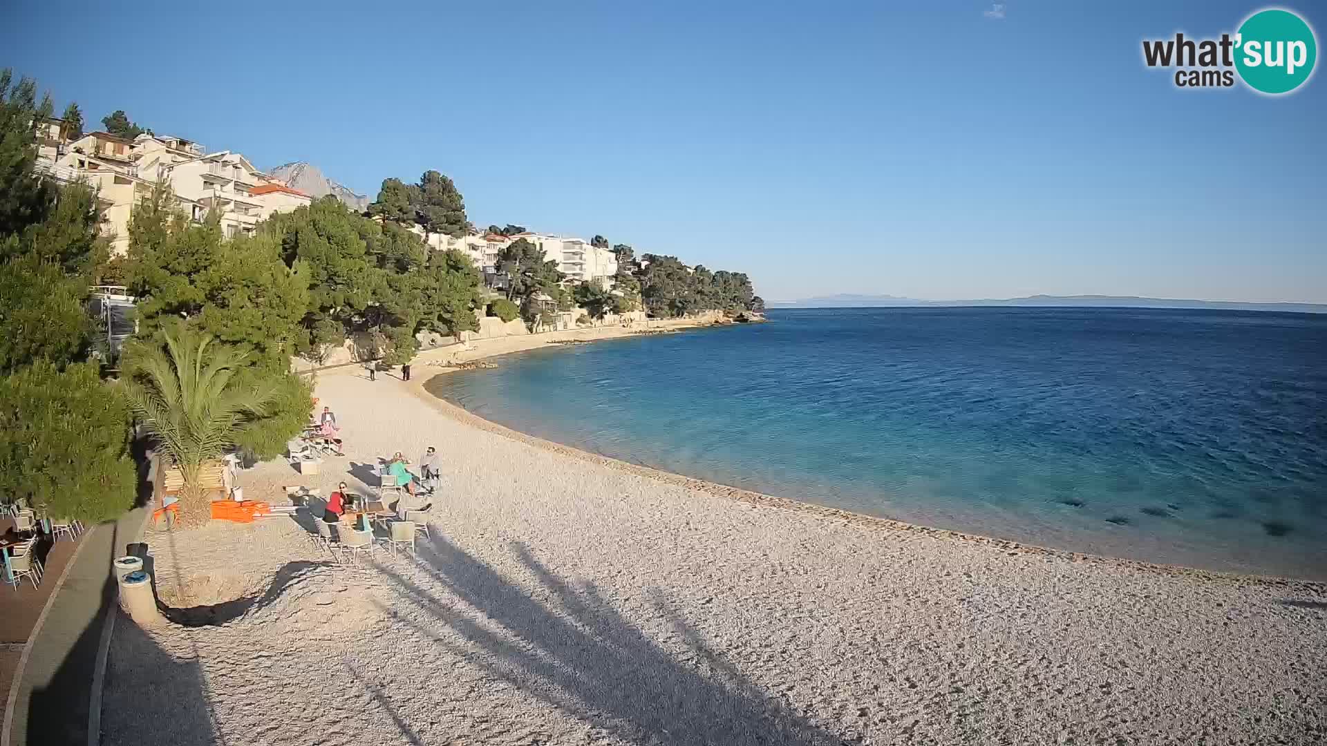 Webcam Spiaggia Lučica Brela – Vista live sulla costa adriatica