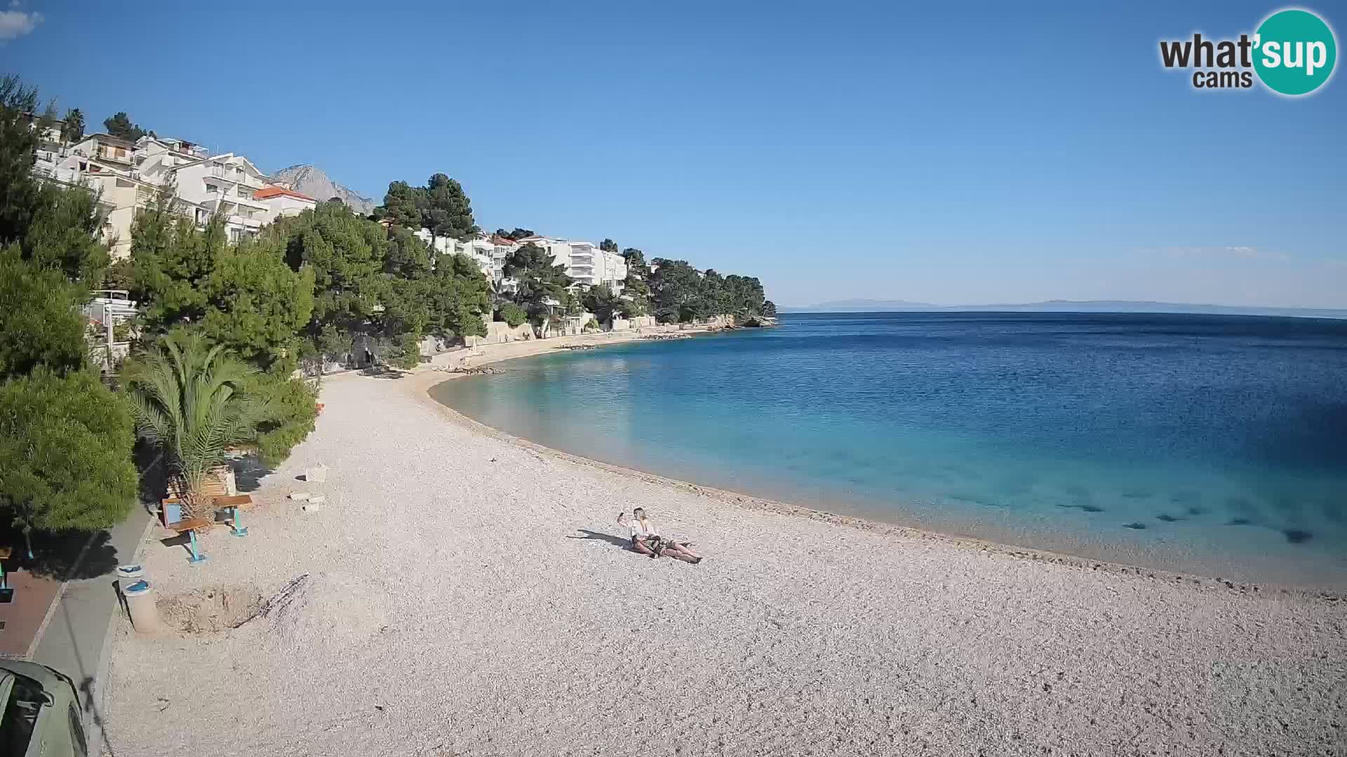Webcam Spiaggia Lučica Brela – Vista live sulla costa adriatica