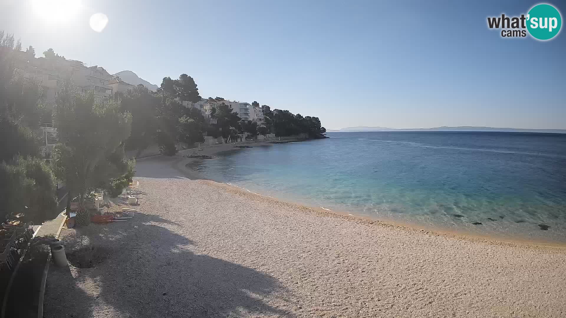 Webcam Lučica Beach Brela – Live View from the Adriatic Coast