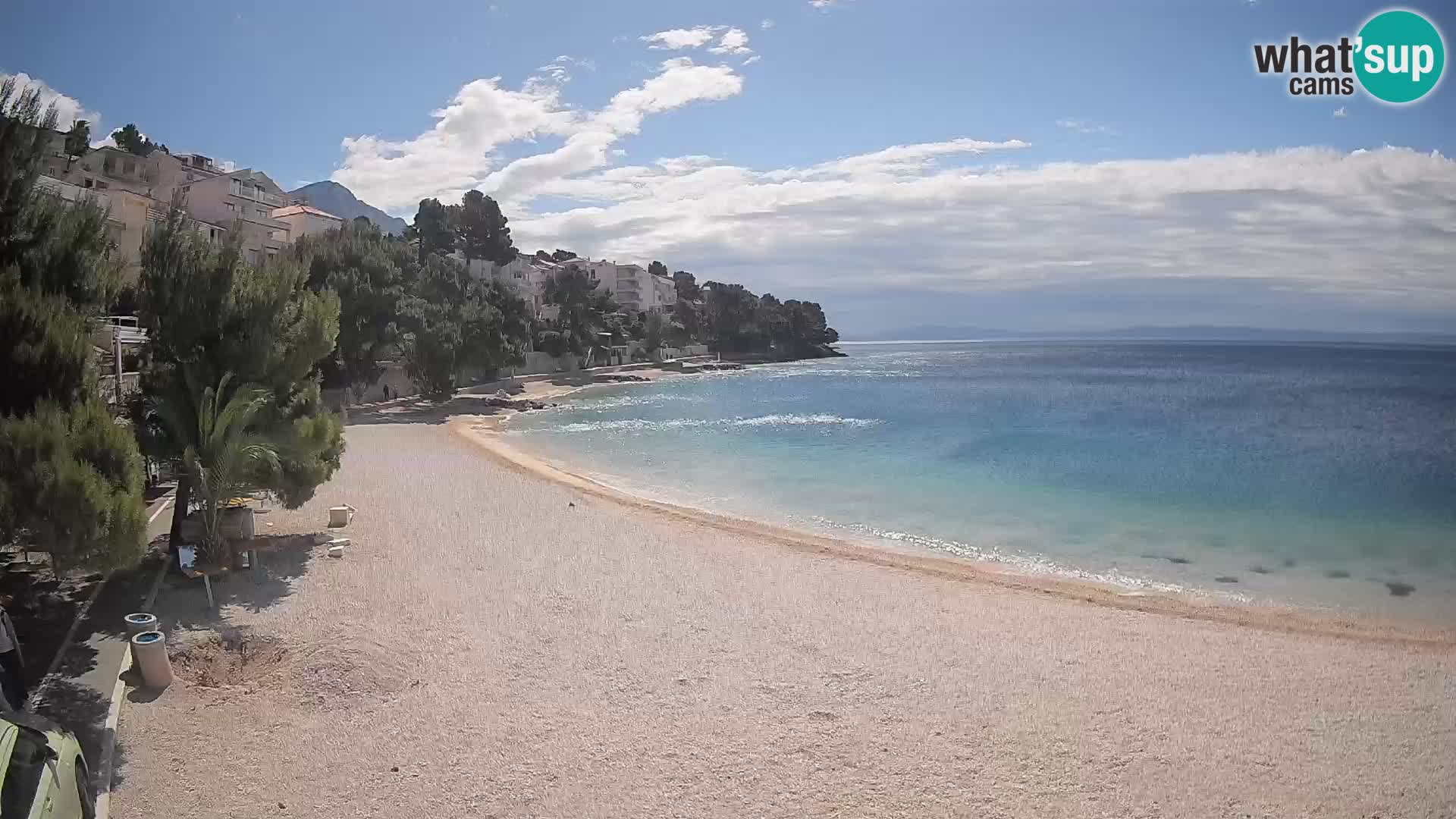 Webcam Plage Lučica Brela – Vue en direct sur la côte adriatique