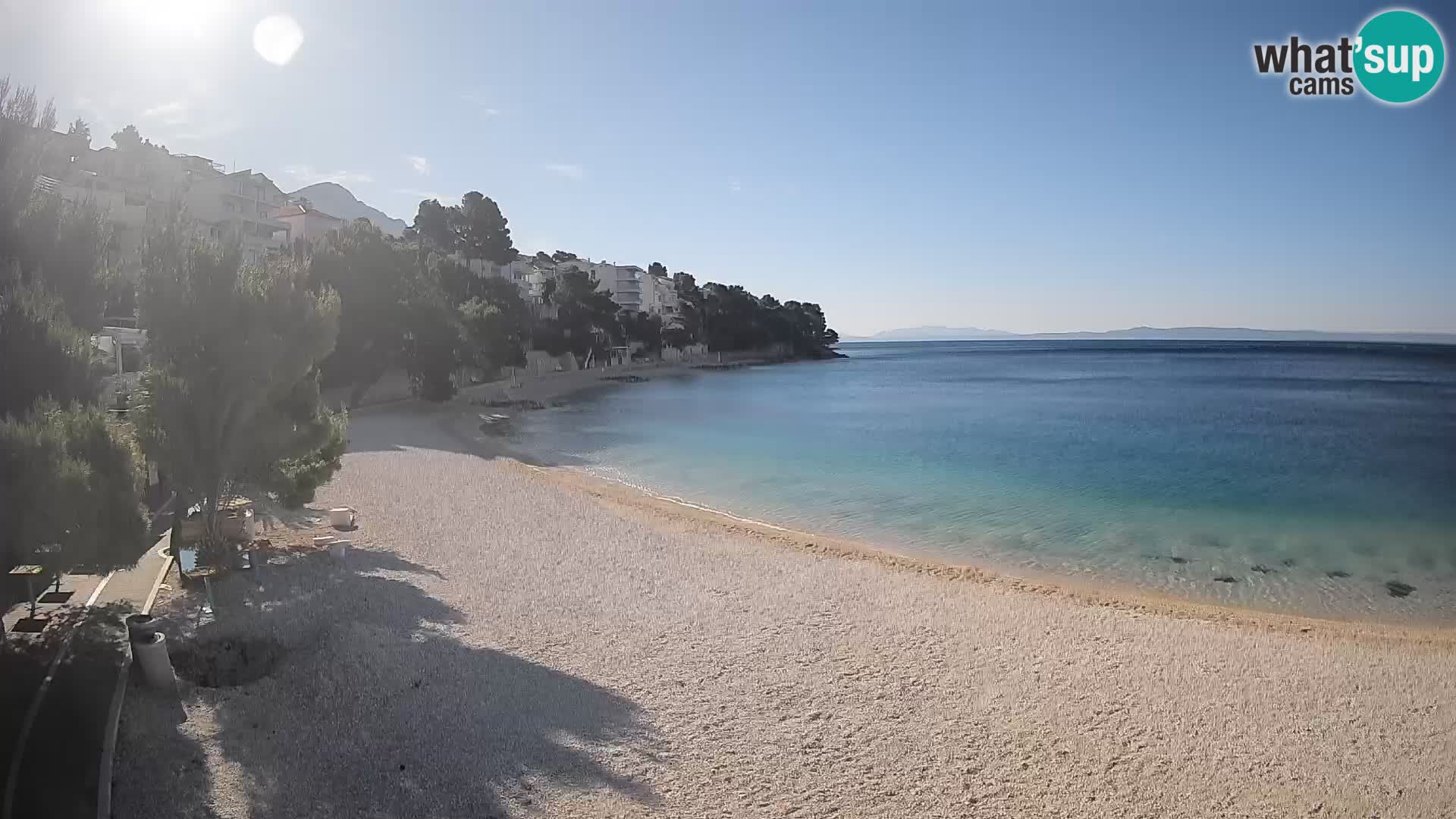 Webcam Playa Lučica Brela – Vista en directo de la costa adriática