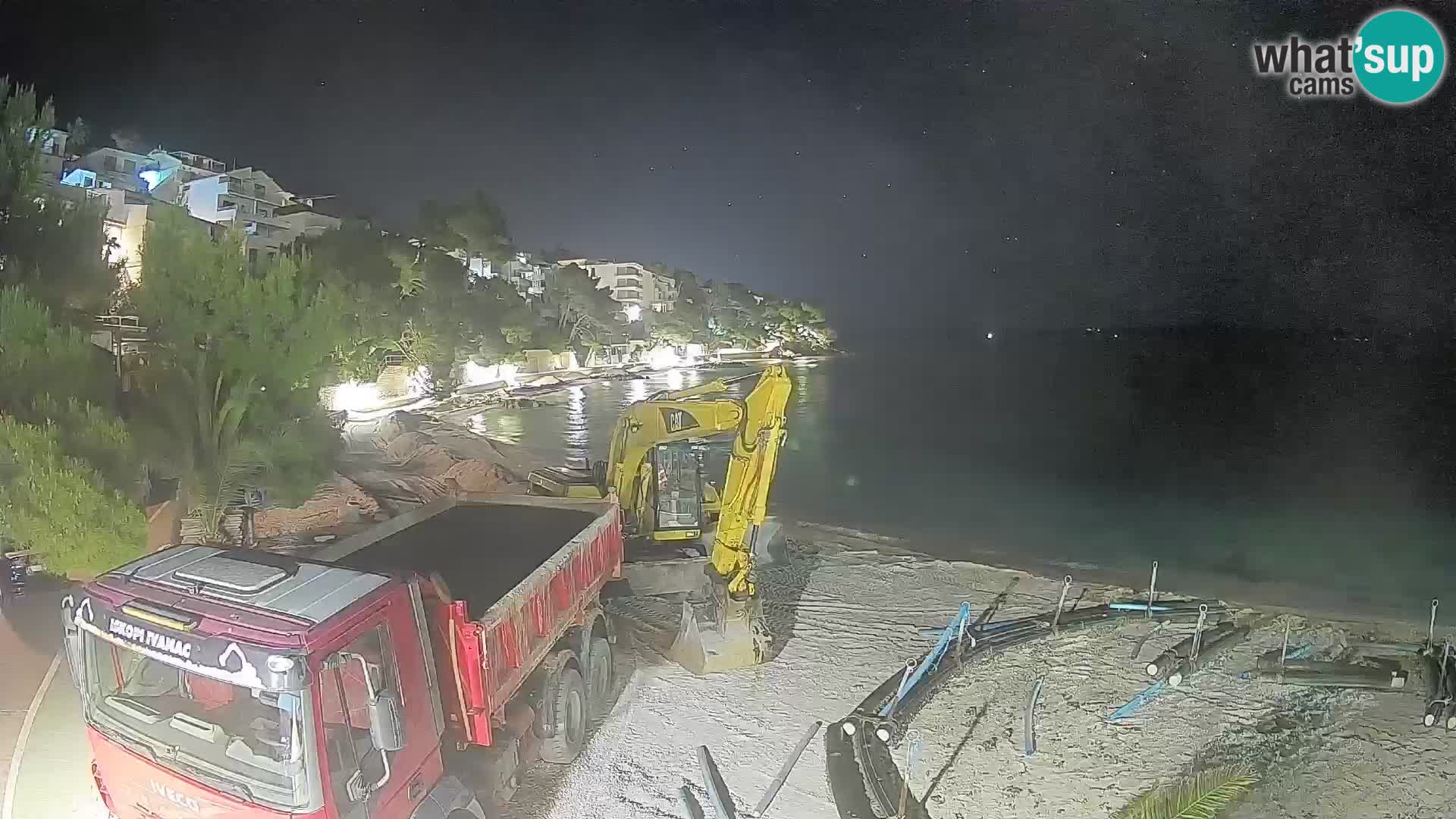 Webcam Plage Lučica Brela – Vue en direct sur la côte adriatique