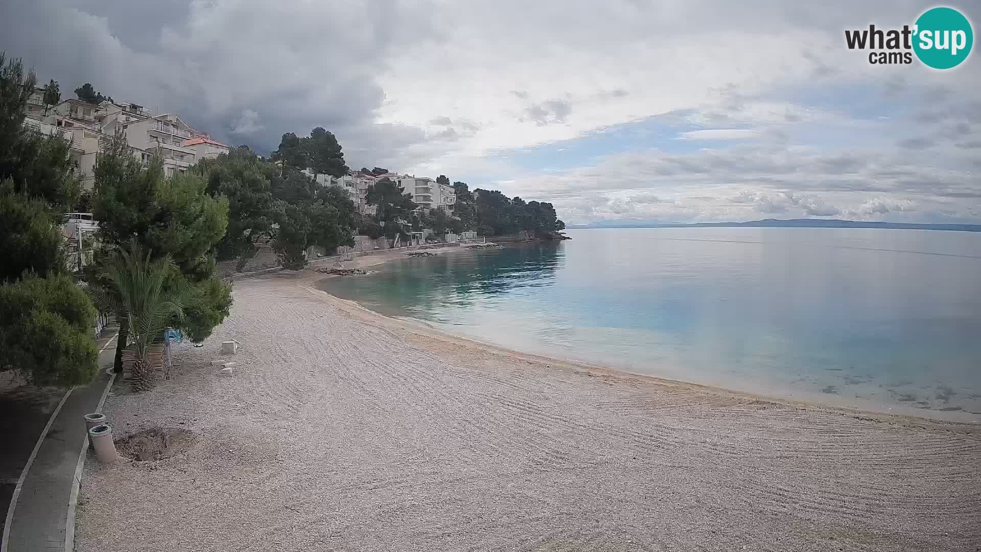 Webcam Spiaggia Lučica Brela – Vista live sulla costa adriatica