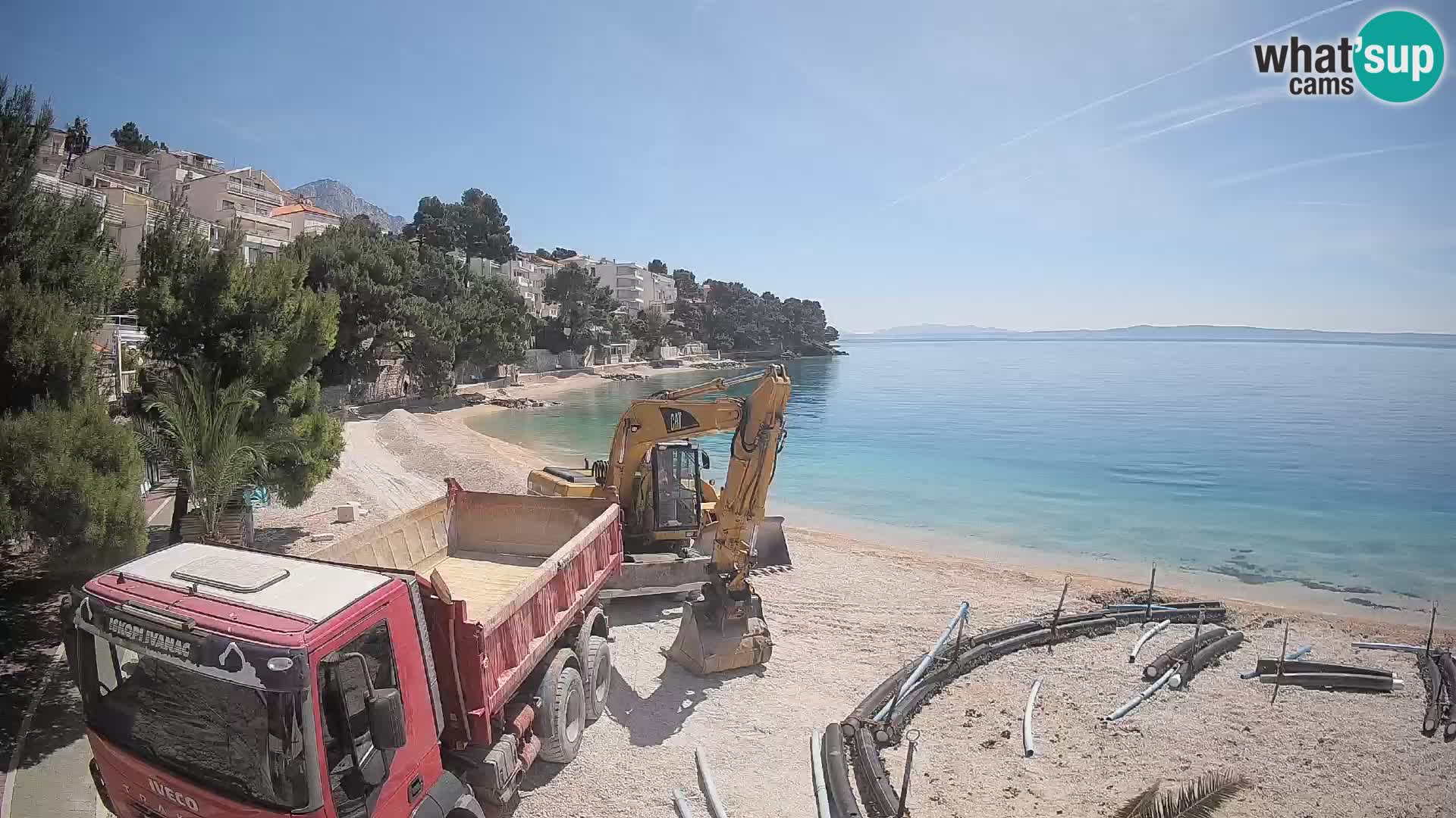 Webcam Spiaggia Lučica Brela – Vista live sulla costa adriatica