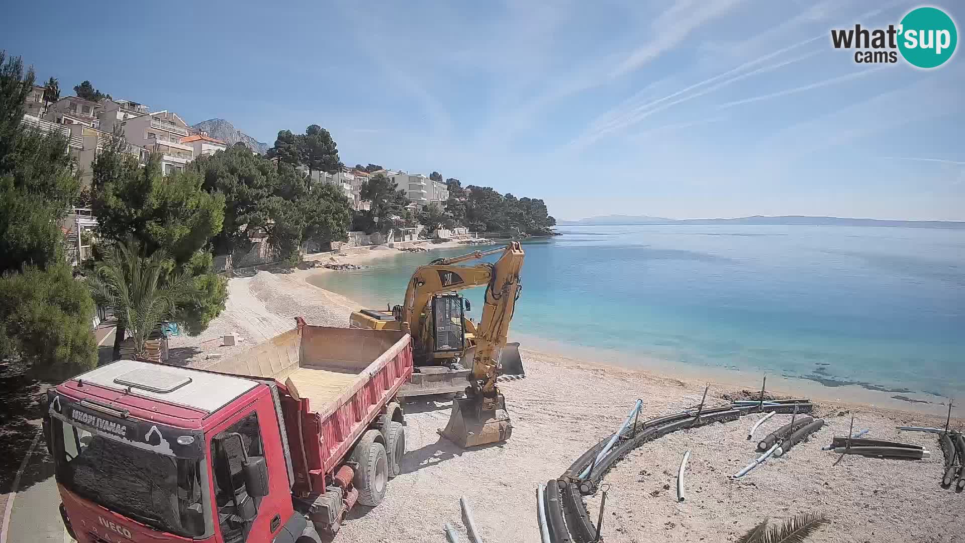 Webcam Spiaggia Lučica Brela – Vista live sulla costa adriatica