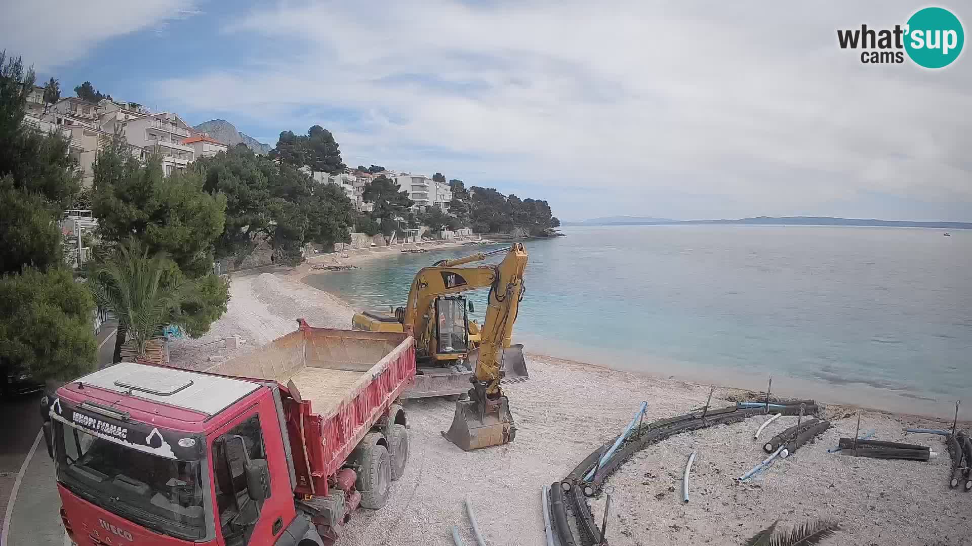 Webcam Spiaggia Lučica Brela – Vista live sulla costa adriatica