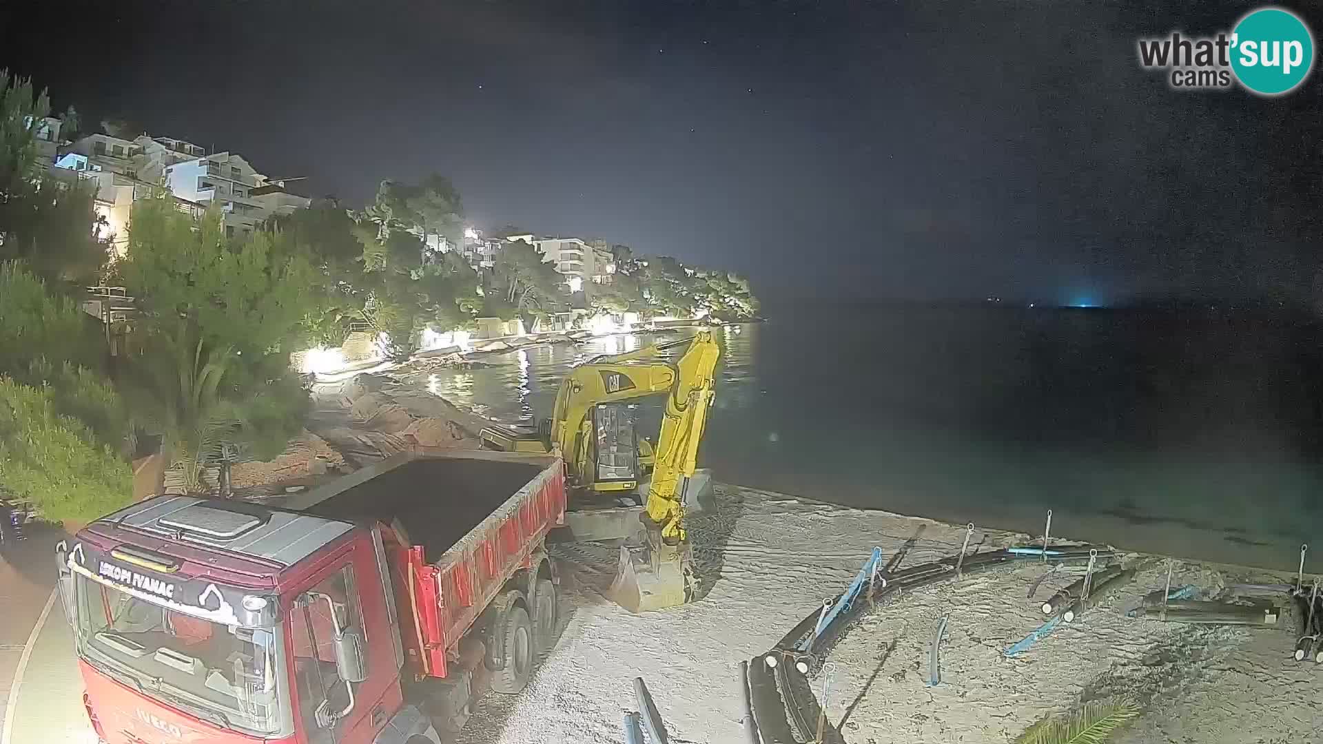 Webcam Playa Lučica Brela – Vista en directo de la costa adriática