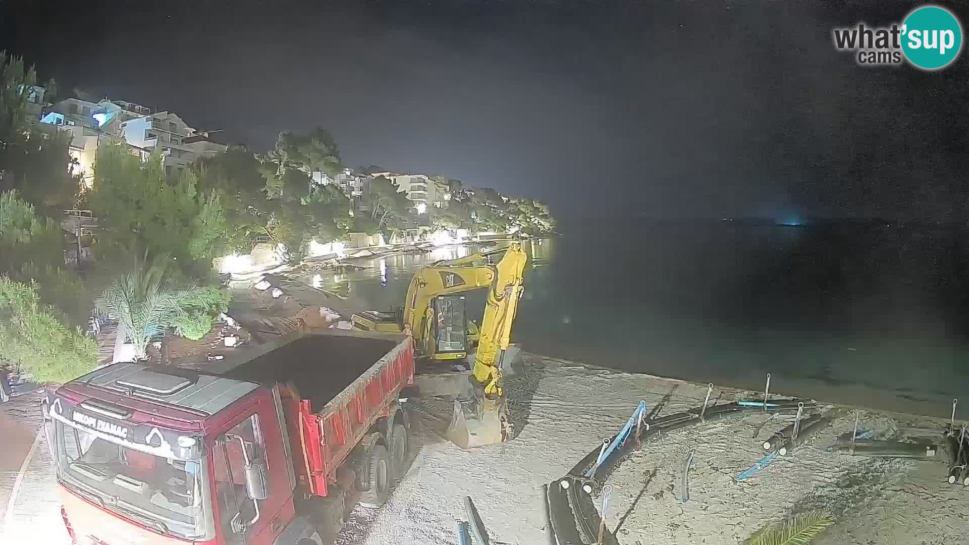 Webcam Plage Lučica Brela – Vue en direct sur la côte adriatique