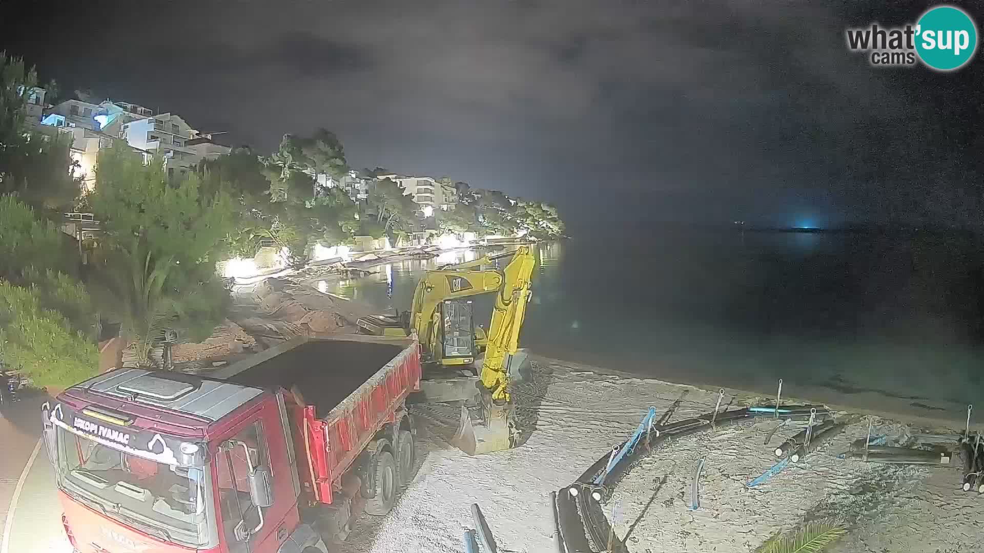 Spletna kamera Plaža Lučica Brela – Pogled v živo na Jadransko obalo