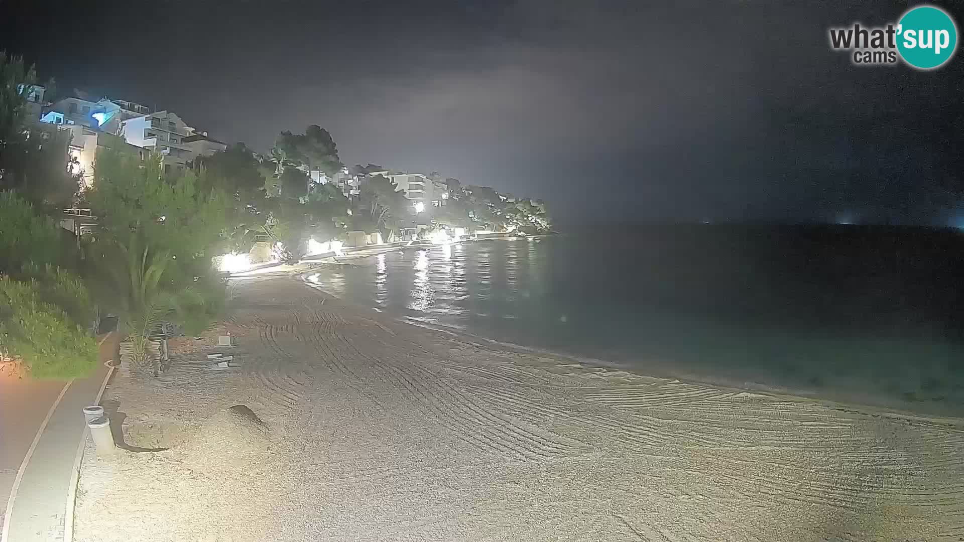 Webcam Spiaggia Lučica Brela – Vista live sulla costa adriatica
