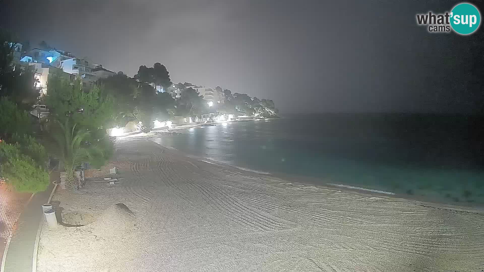 Webcam Spiaggia Lučica Brela – Vista live sulla costa adriatica