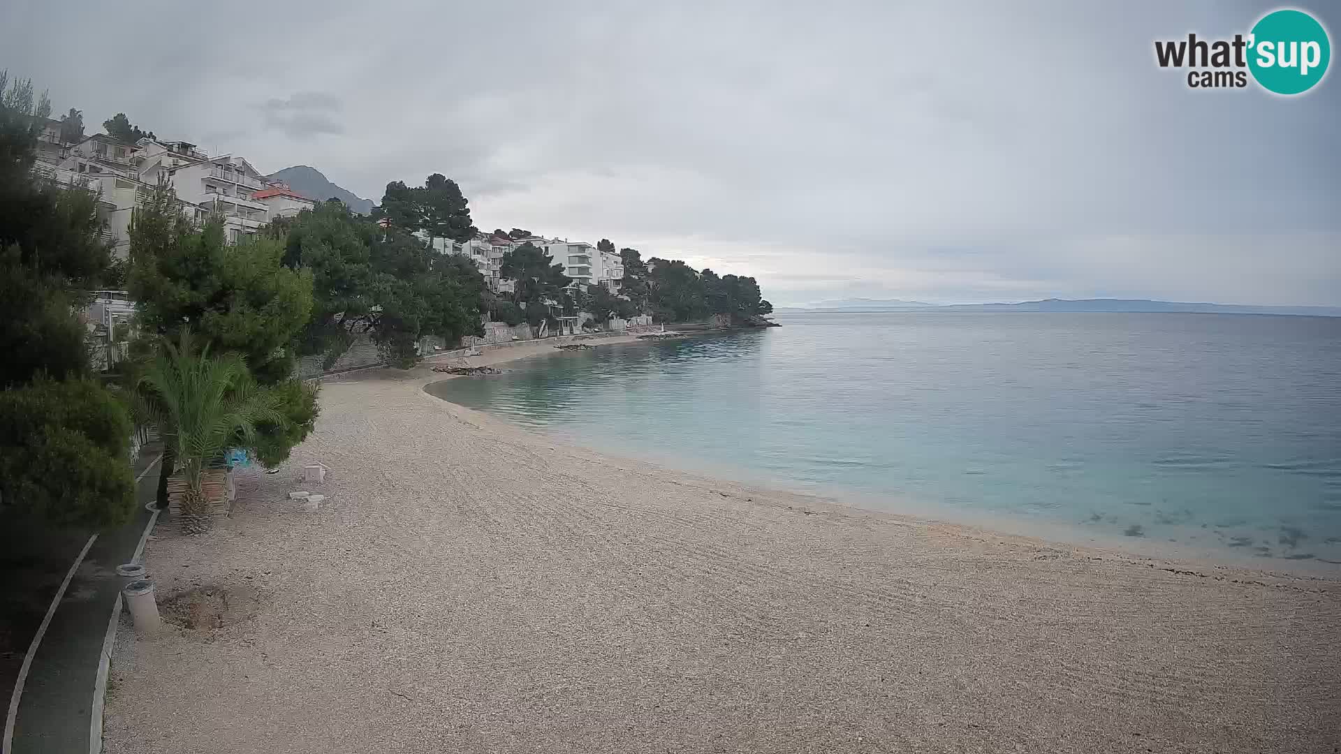 Webcam Lučica Beach Brela – Live View from the Adriatic Coast
