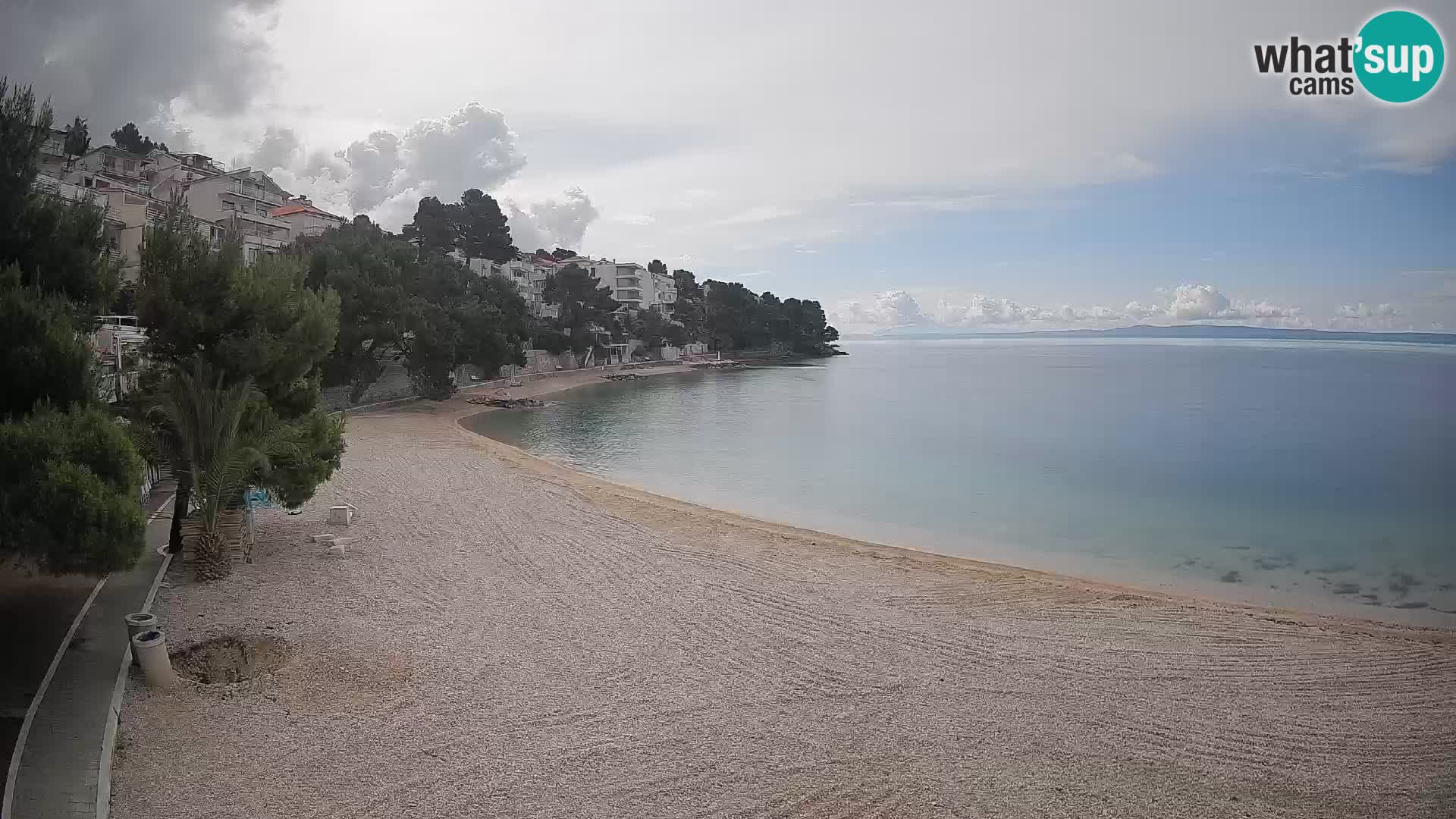 Webcam Playa Lučica Brela – Vista en directo de la costa adriática