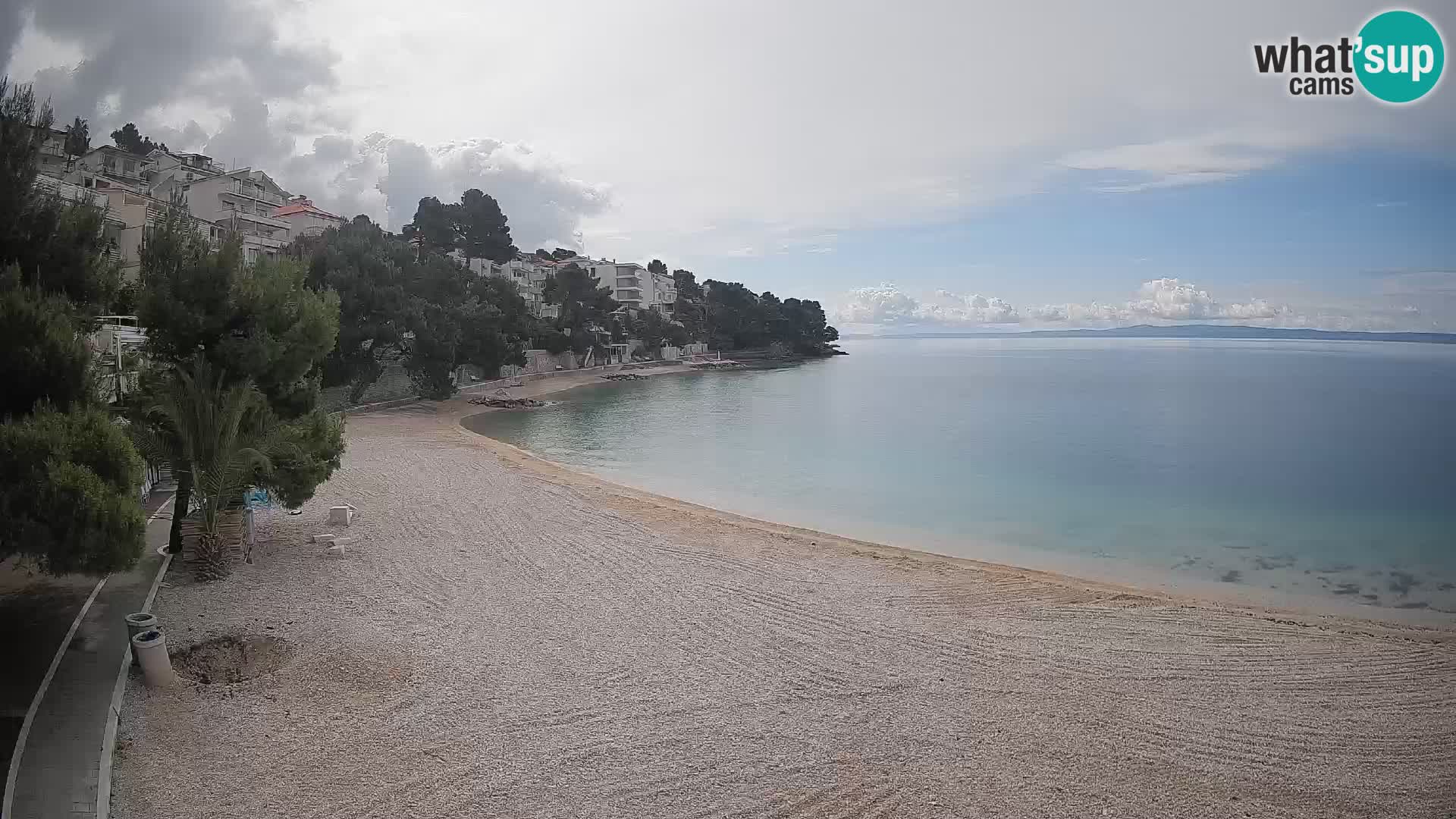 Webcam Spiaggia Lučica Brela – Vista live sulla costa adriatica