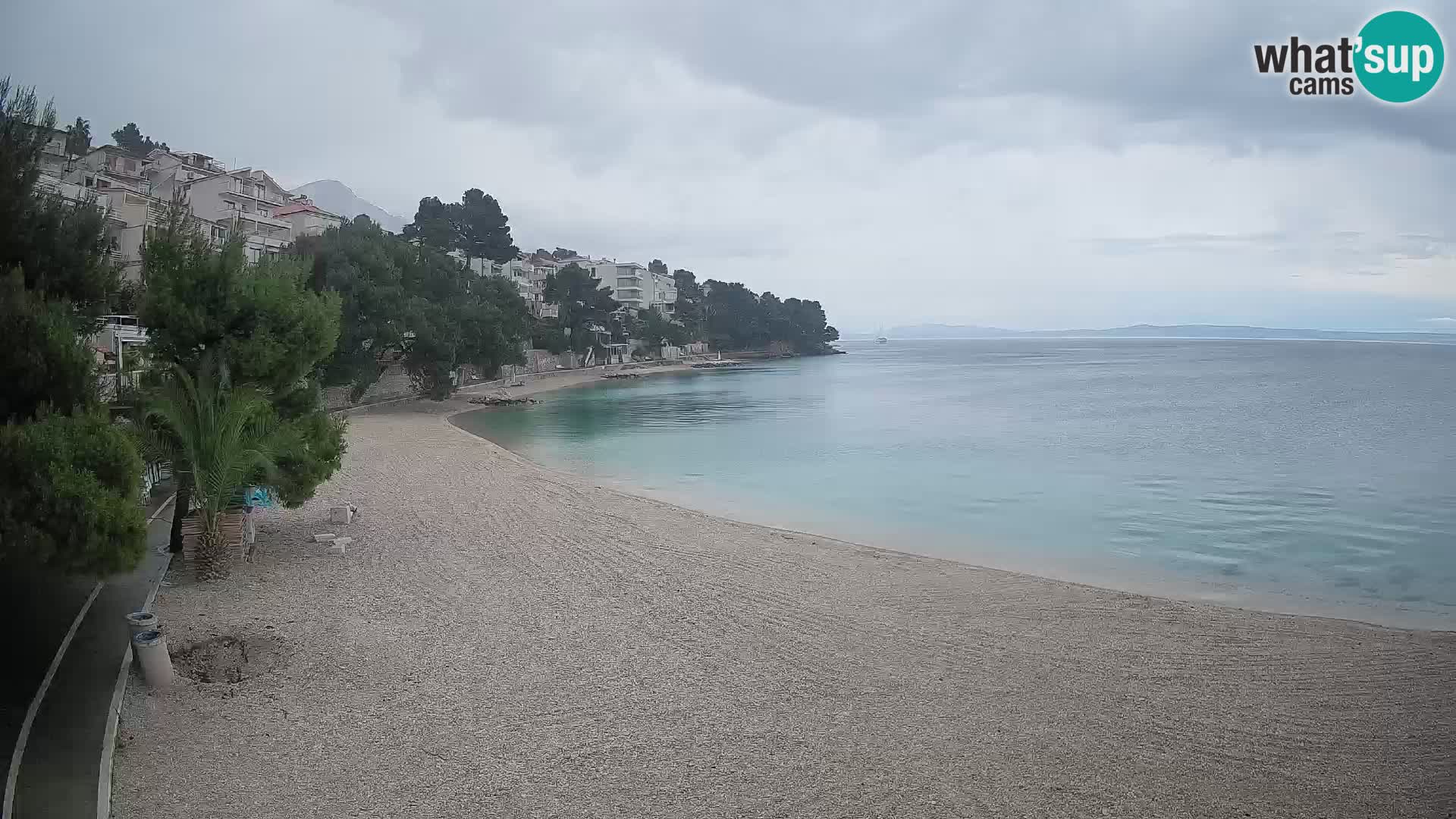 Webcam Playa Lučica Brela – Vista en directo de la costa adriática