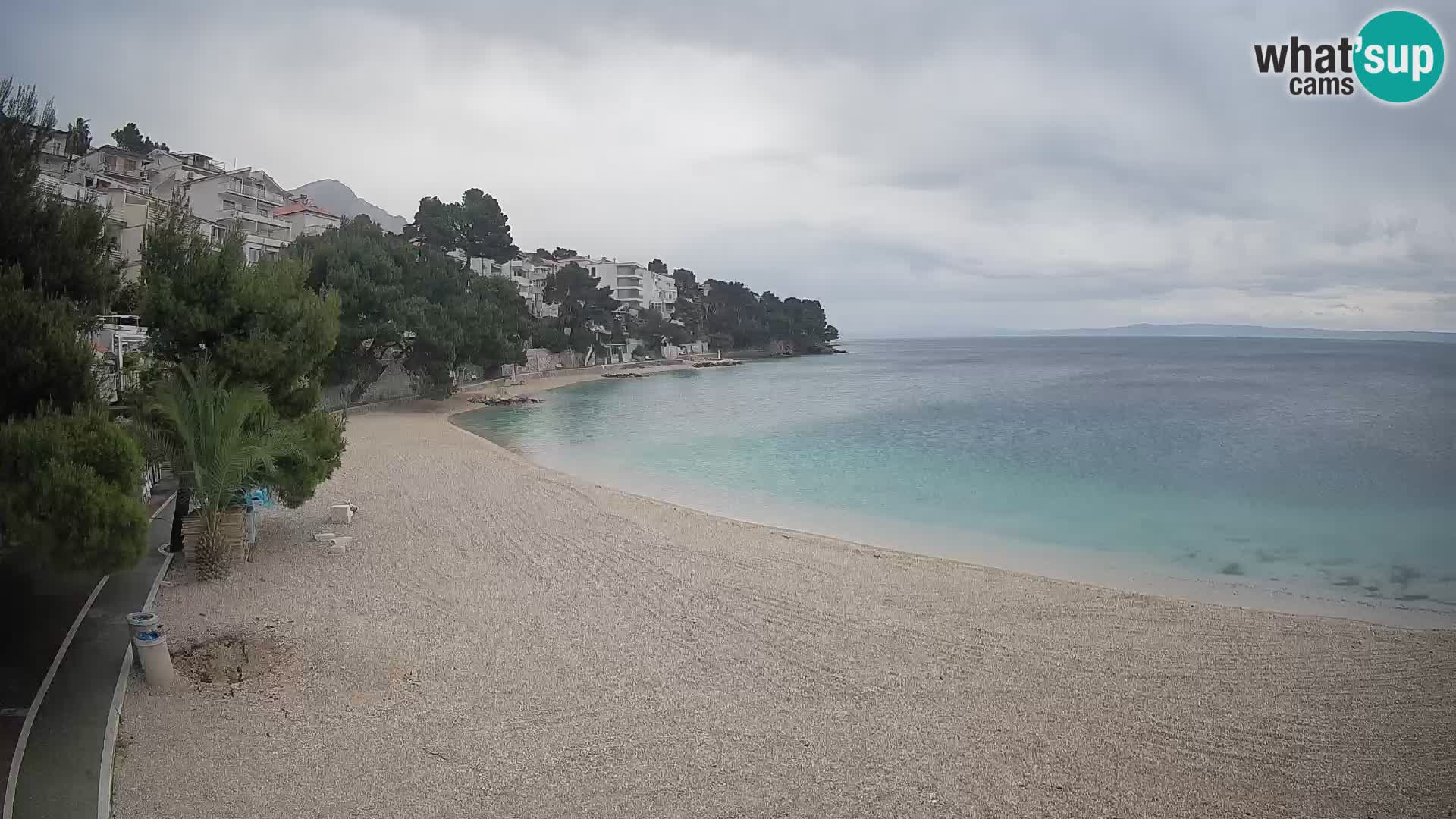 Webcam Lučica Beach Brela – Live View from the Adriatic Coast