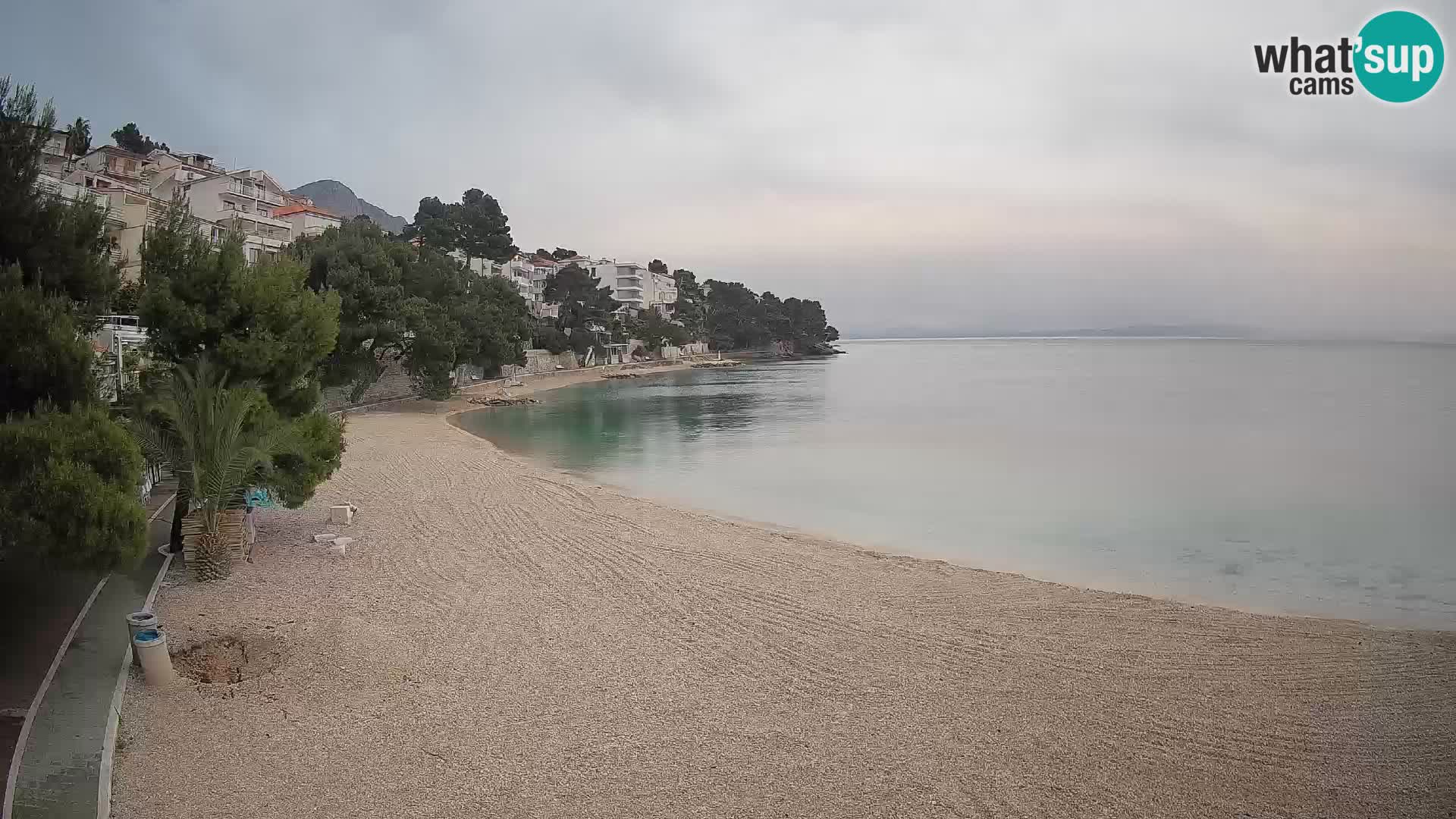 Webcam Playa Lučica Brela – Vista en directo de la costa adriática
