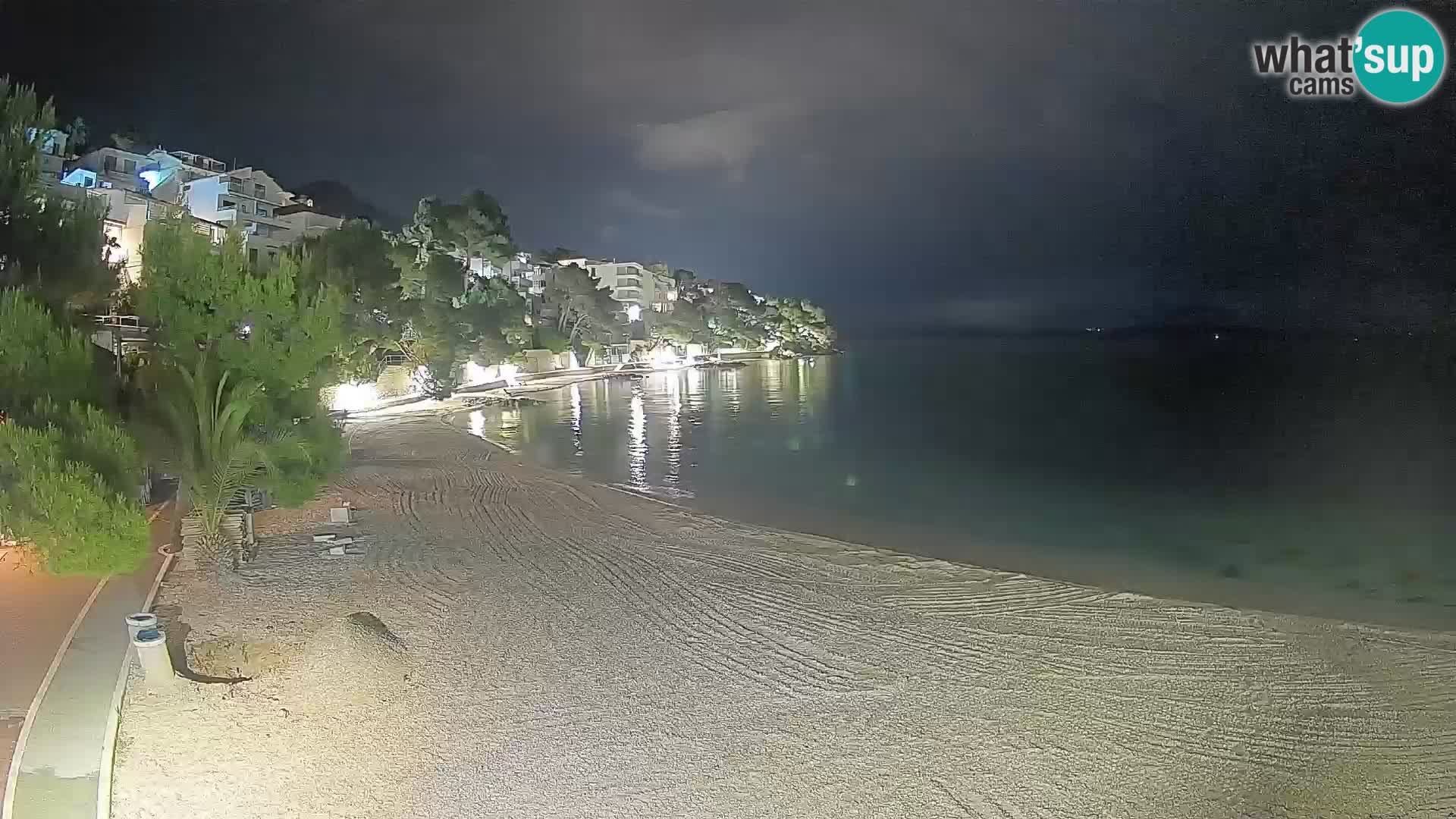 Webcam Plage Lučica Brela – Vue en direct sur la côte adriatique