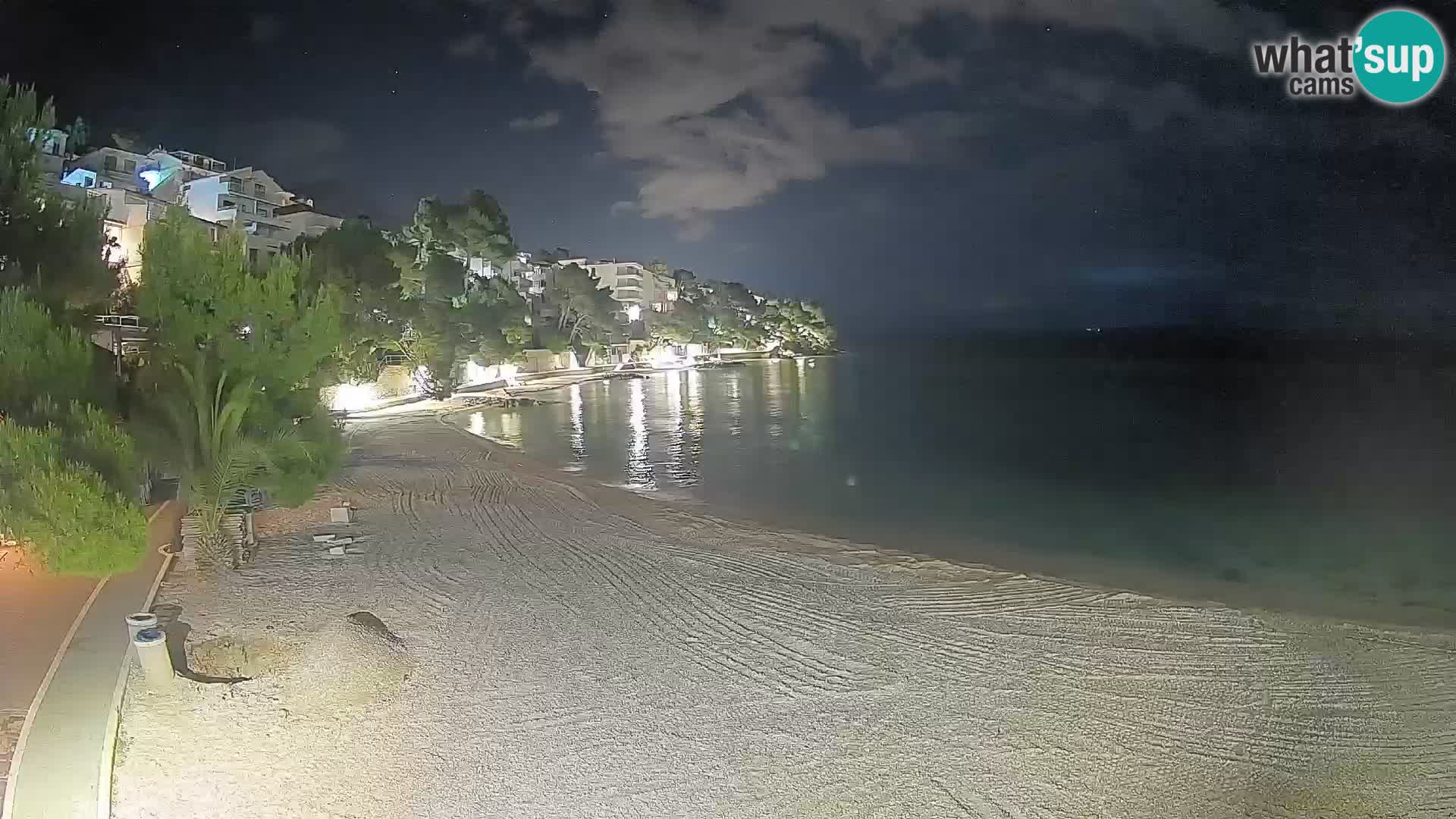 Webcam Plage Lučica Brela – Vue en direct sur la côte adriatique