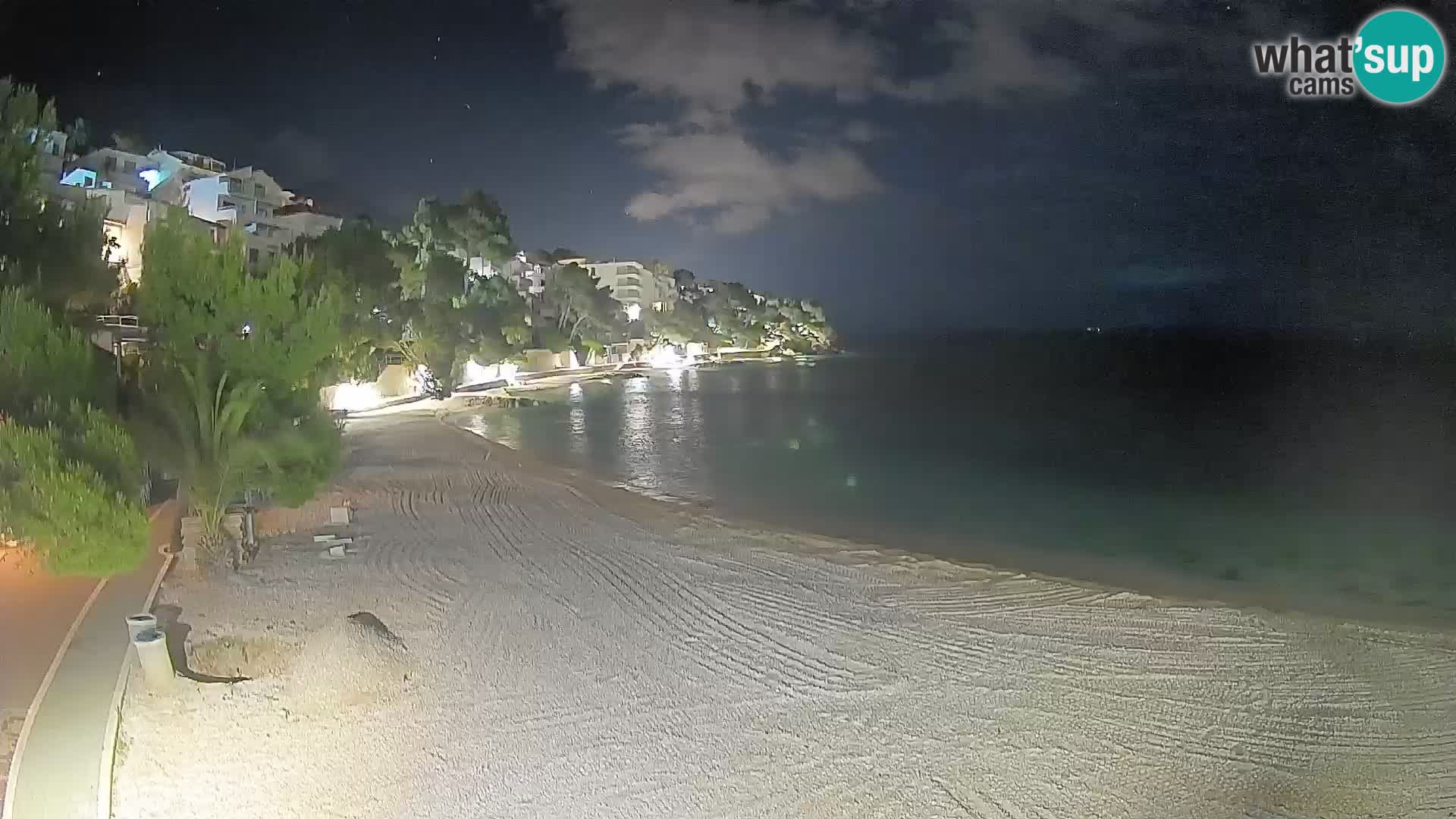 Webcam Plage Lučica Brela – Vue en direct sur la côte adriatique